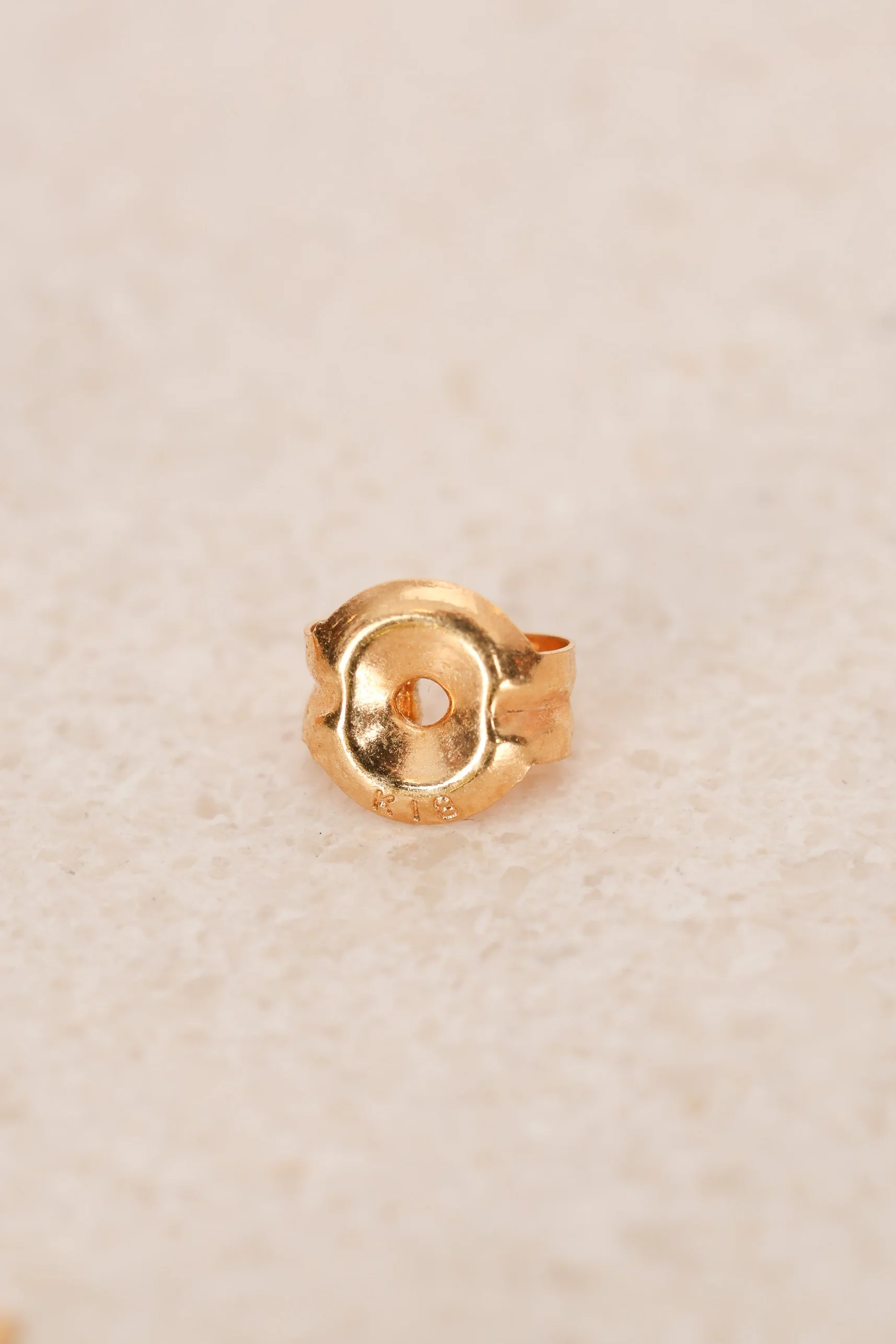 18K Yellow Gold Green Crystal Orb Earrings - Image 6