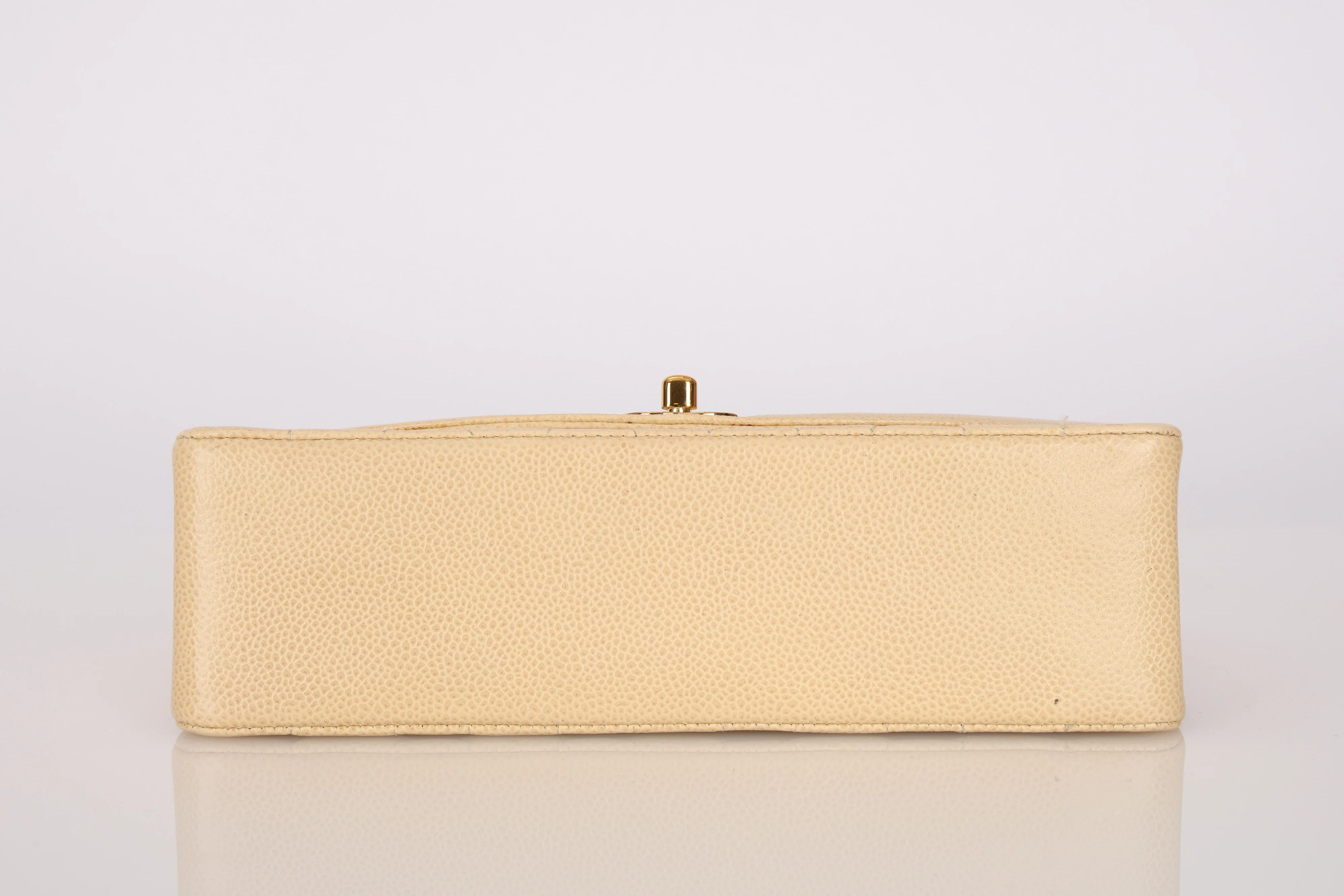 Rare Chanel 1993 Vanilla Caviar Medium Diana Flap 24K GP - Image 10