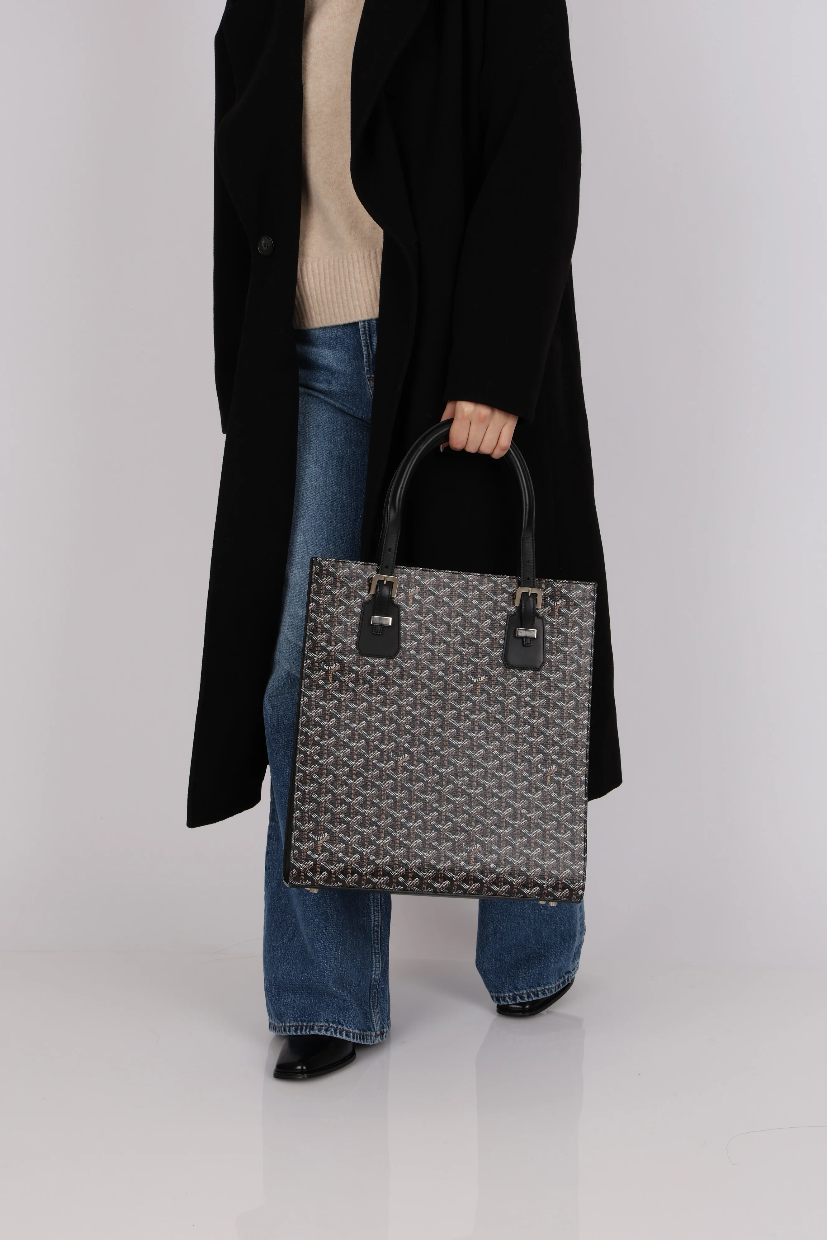 Goyard Noir Goyardine Comores Tote GM - Image 10