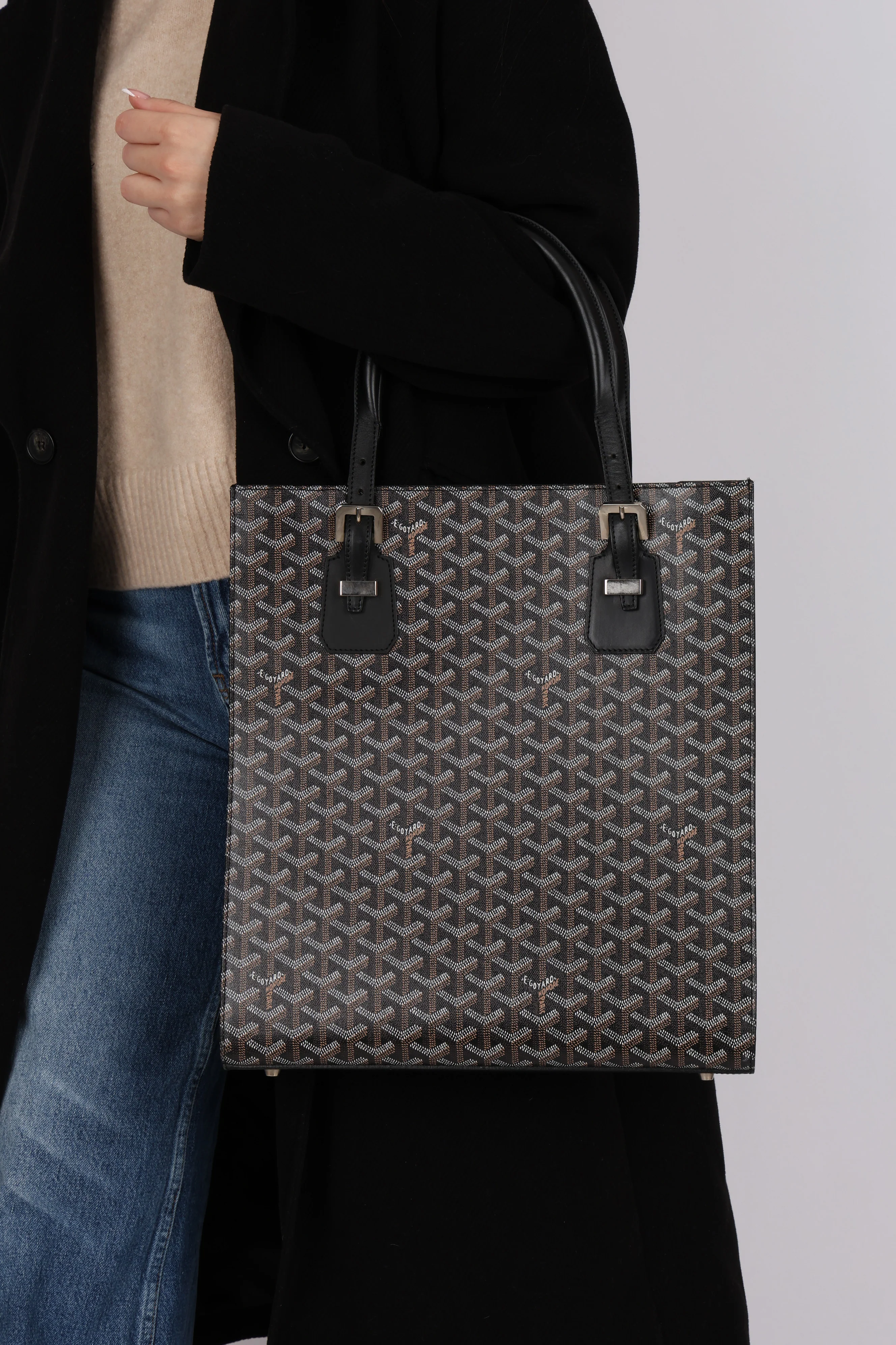 Goyard Noir Goyardine Comores Tote GM - Image 11