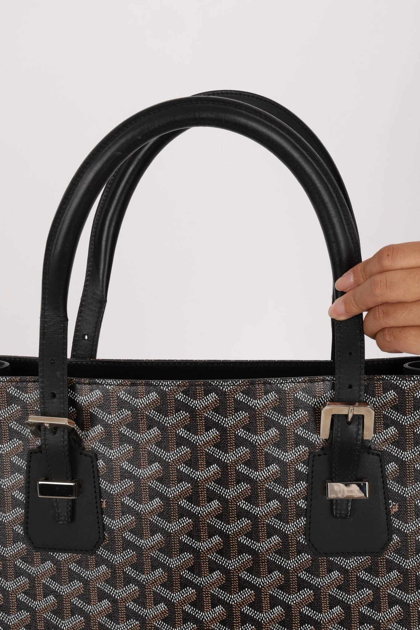 Goyard Noir Goyardine Comores Tote GM - Image 9