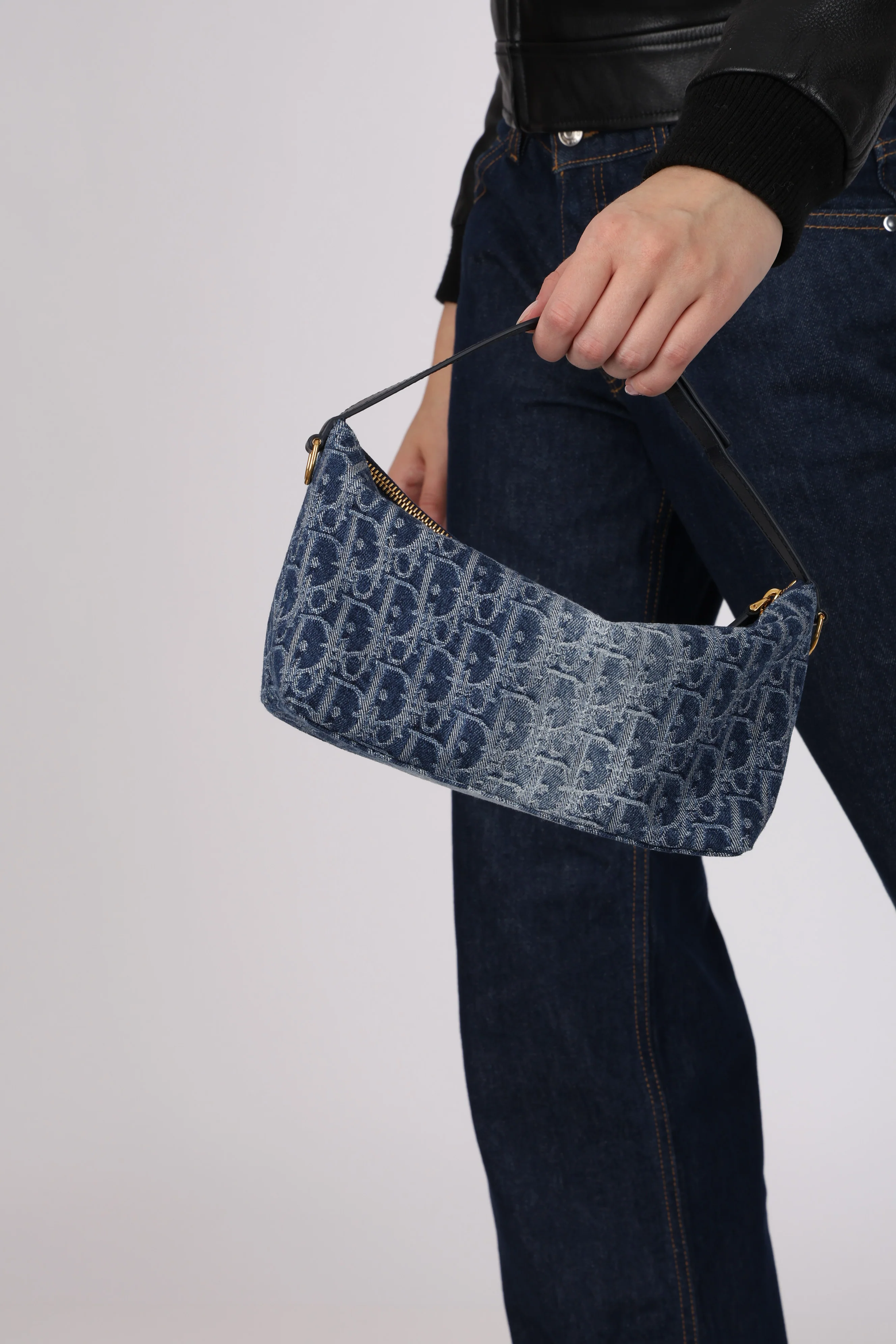 Dior 2024 Denim Oblique Diorstar Nomad Pochette - Image 10