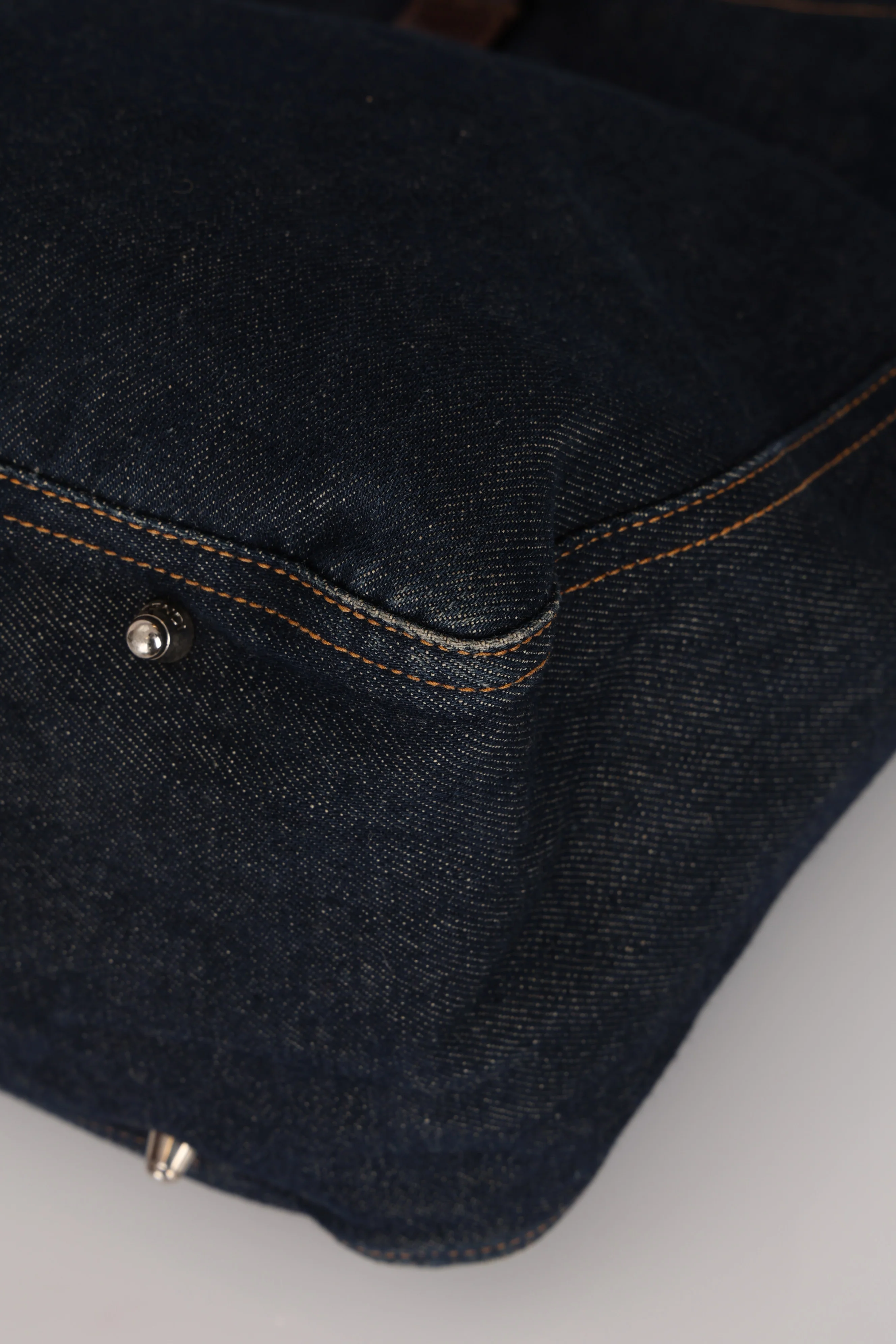 Fendi Denim Large Twin Tote - Image 10