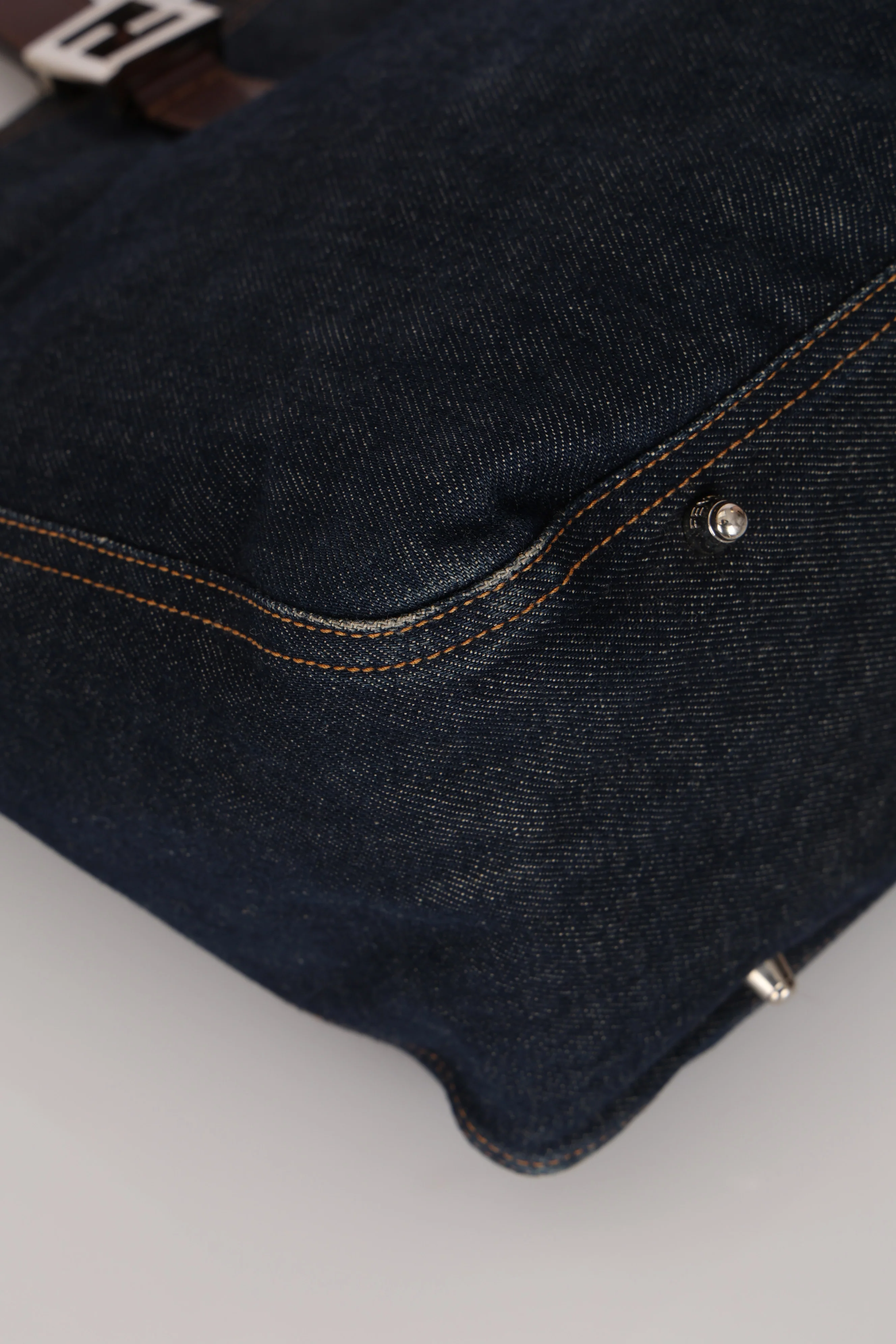 Fendi Denim Large Twin Tote - Image 11