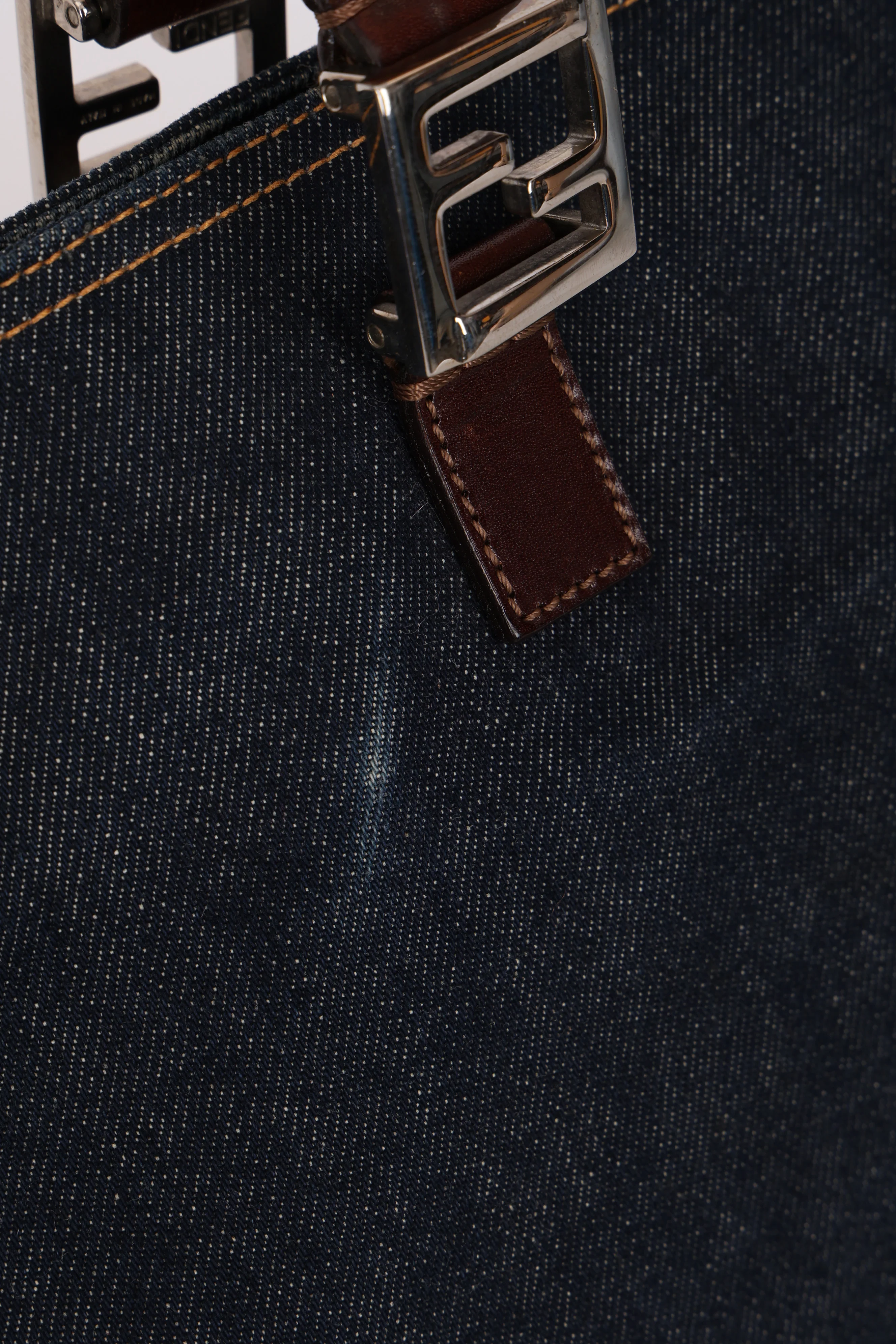 Fendi Denim Large Twin Tote - Image 13