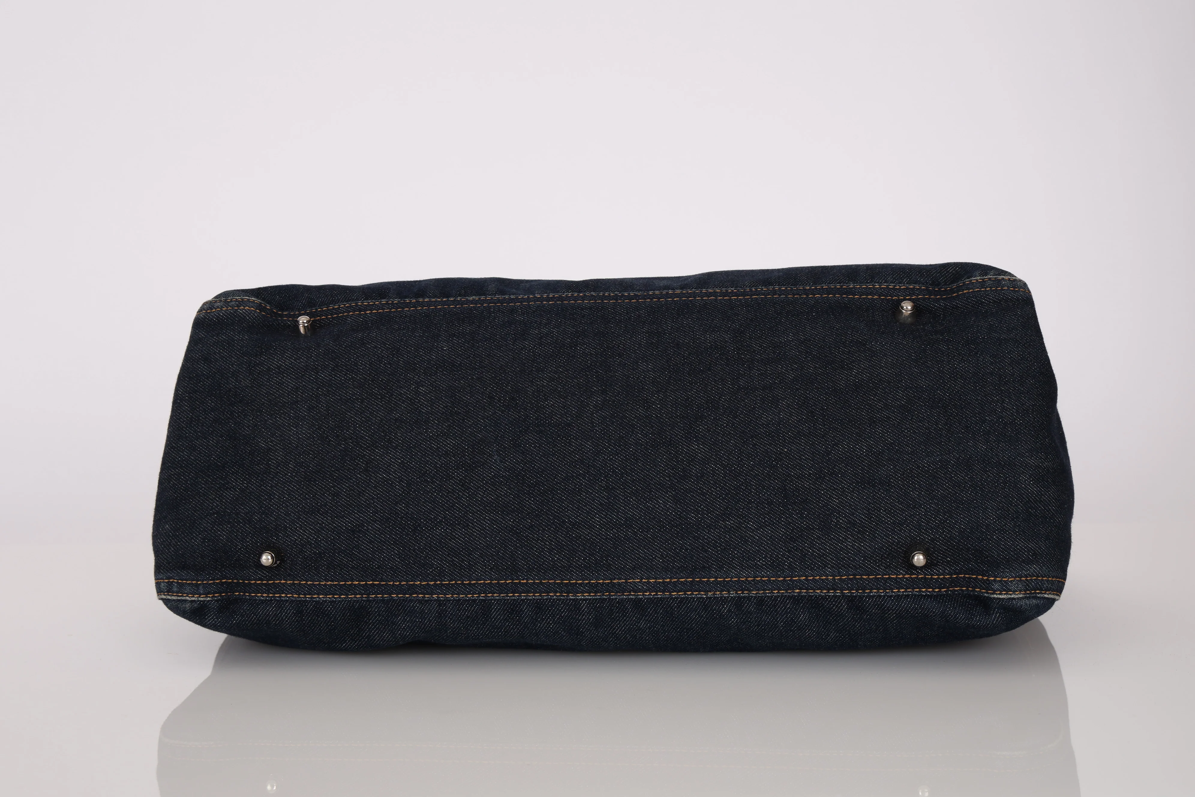 Fendi Denim Large Twin Tote - Image 8