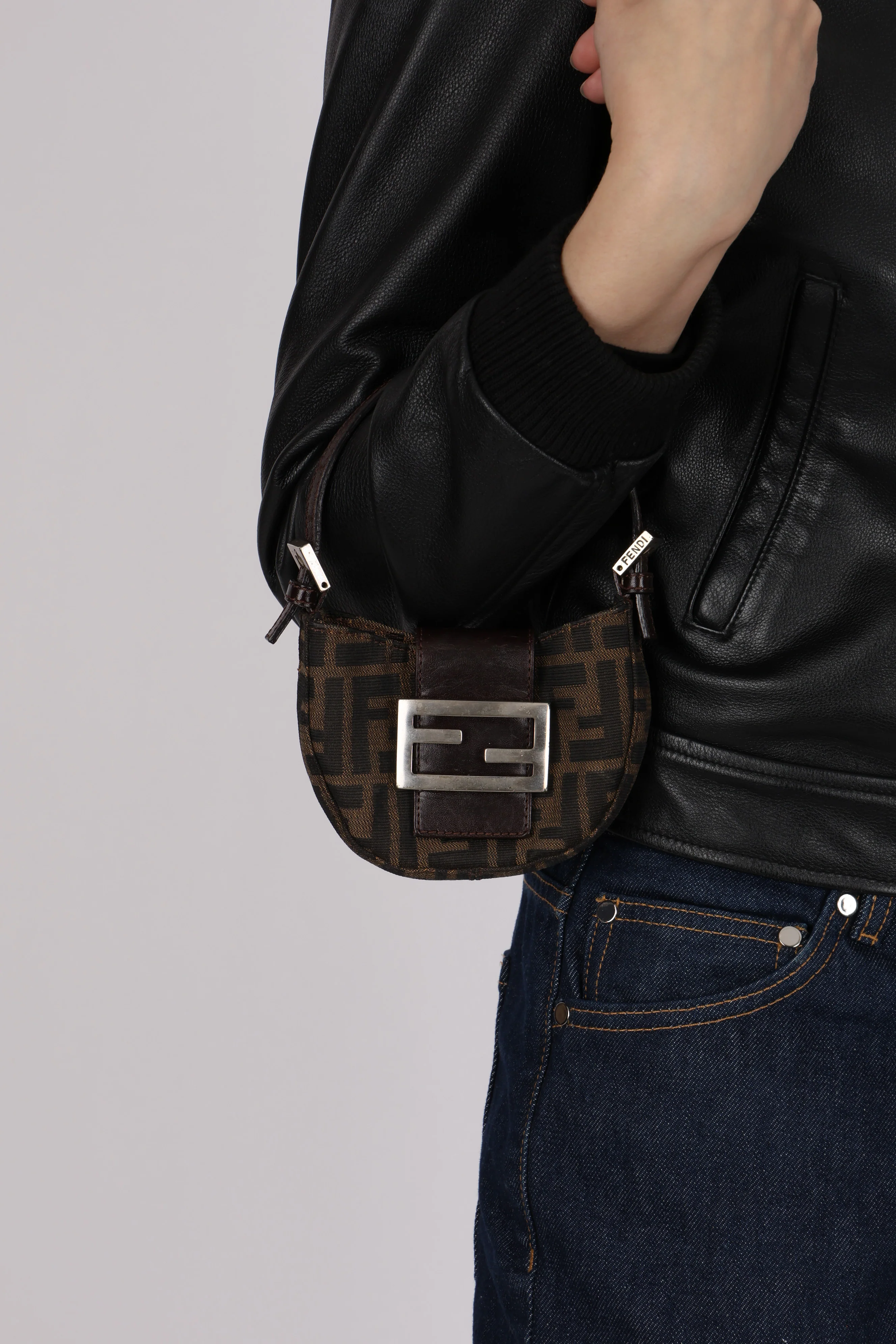 Fendi Zucca Mini Croissant Pochette - Image 9