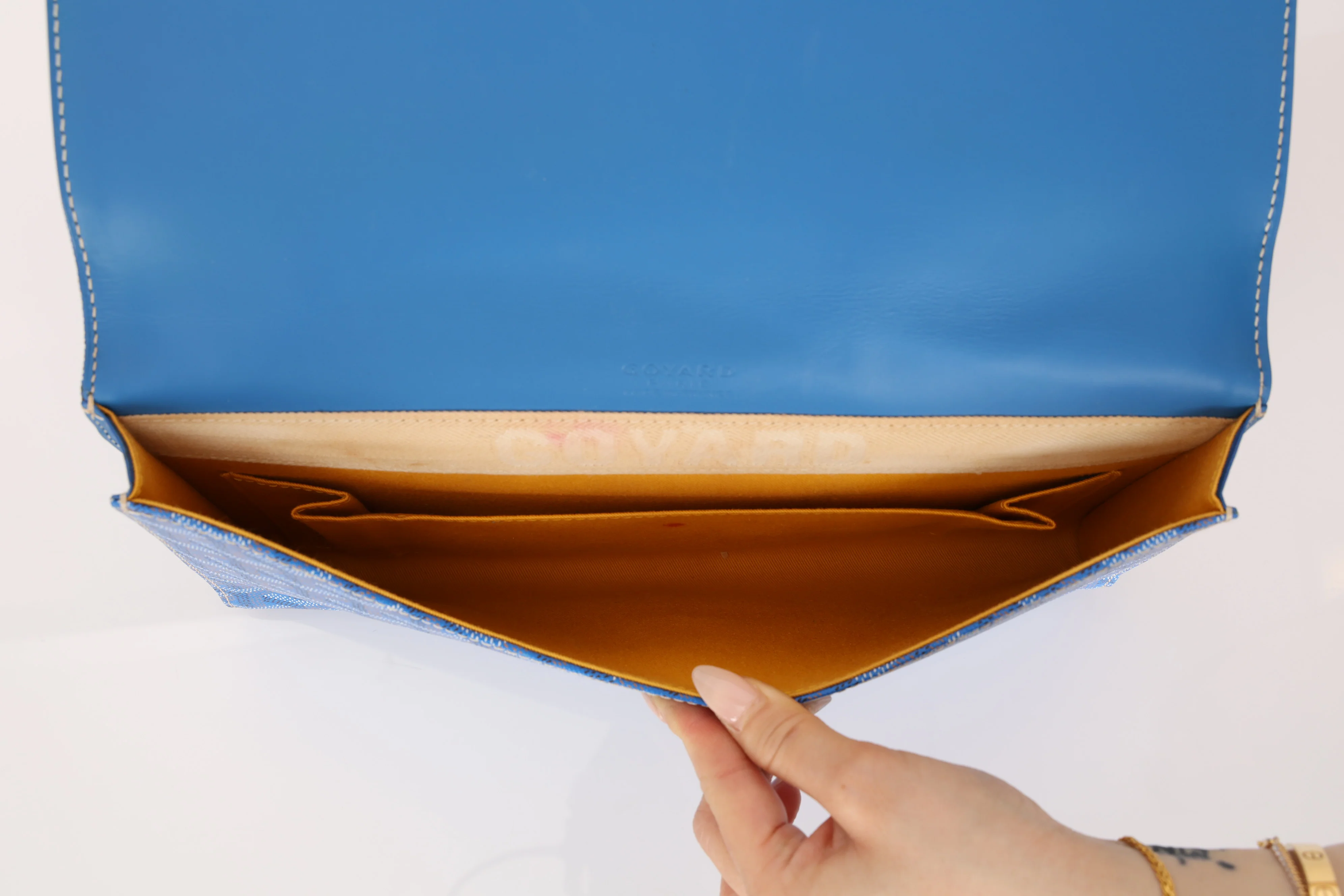 Goyard 2018 Blue Goyardine MM Monte Carlo Bois - Image 4