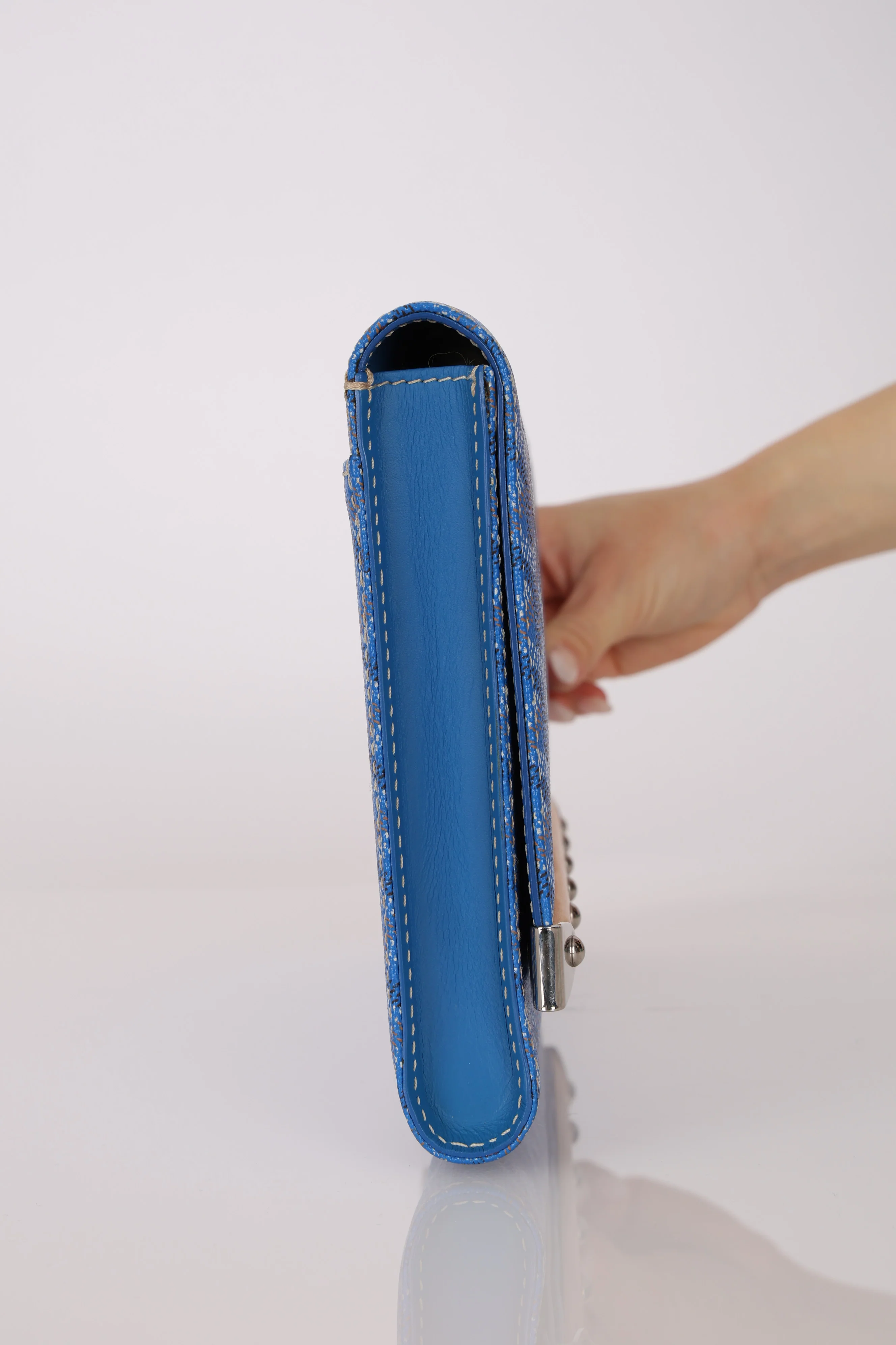 Goyard 2018 Blue Goyardine MM Monte Carlo Bois - Image 7