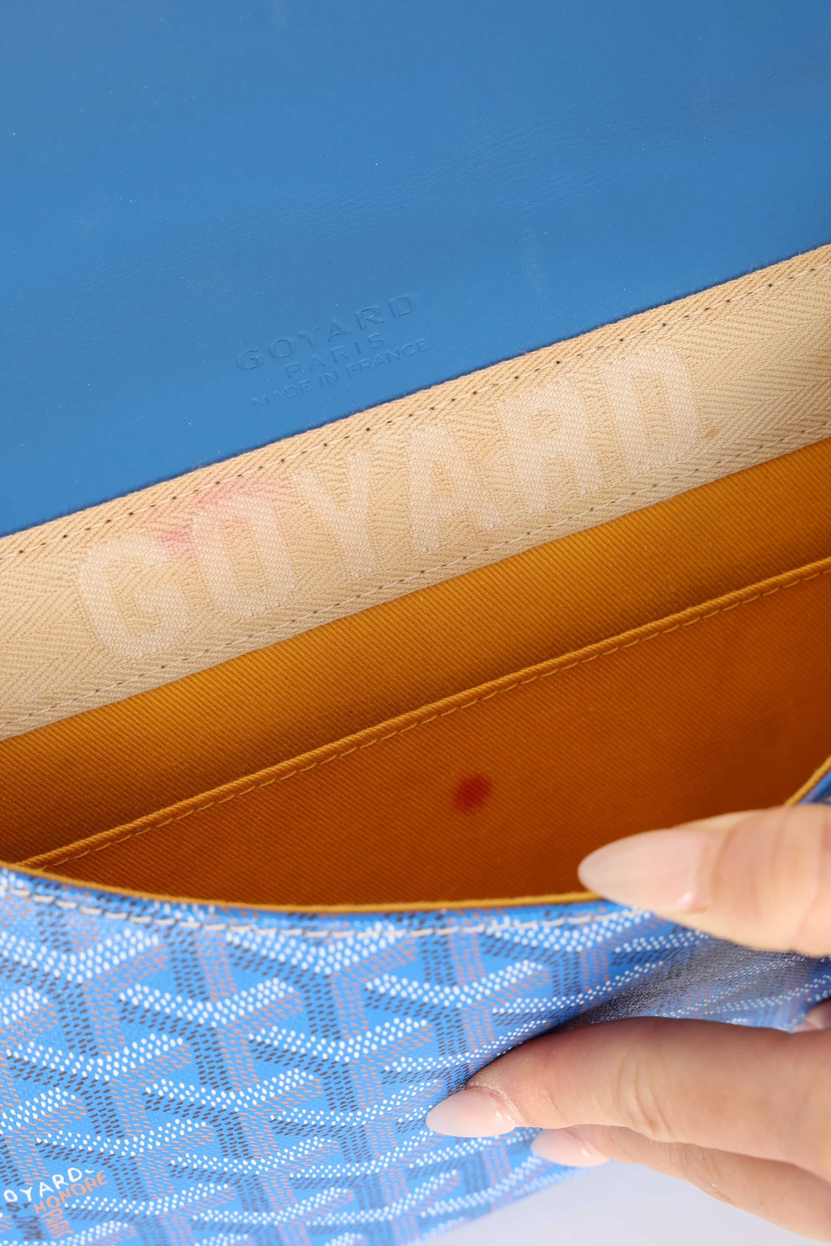 Goyard 2018 Blue Goyardine MM Monte Carlo Bois - Image 9