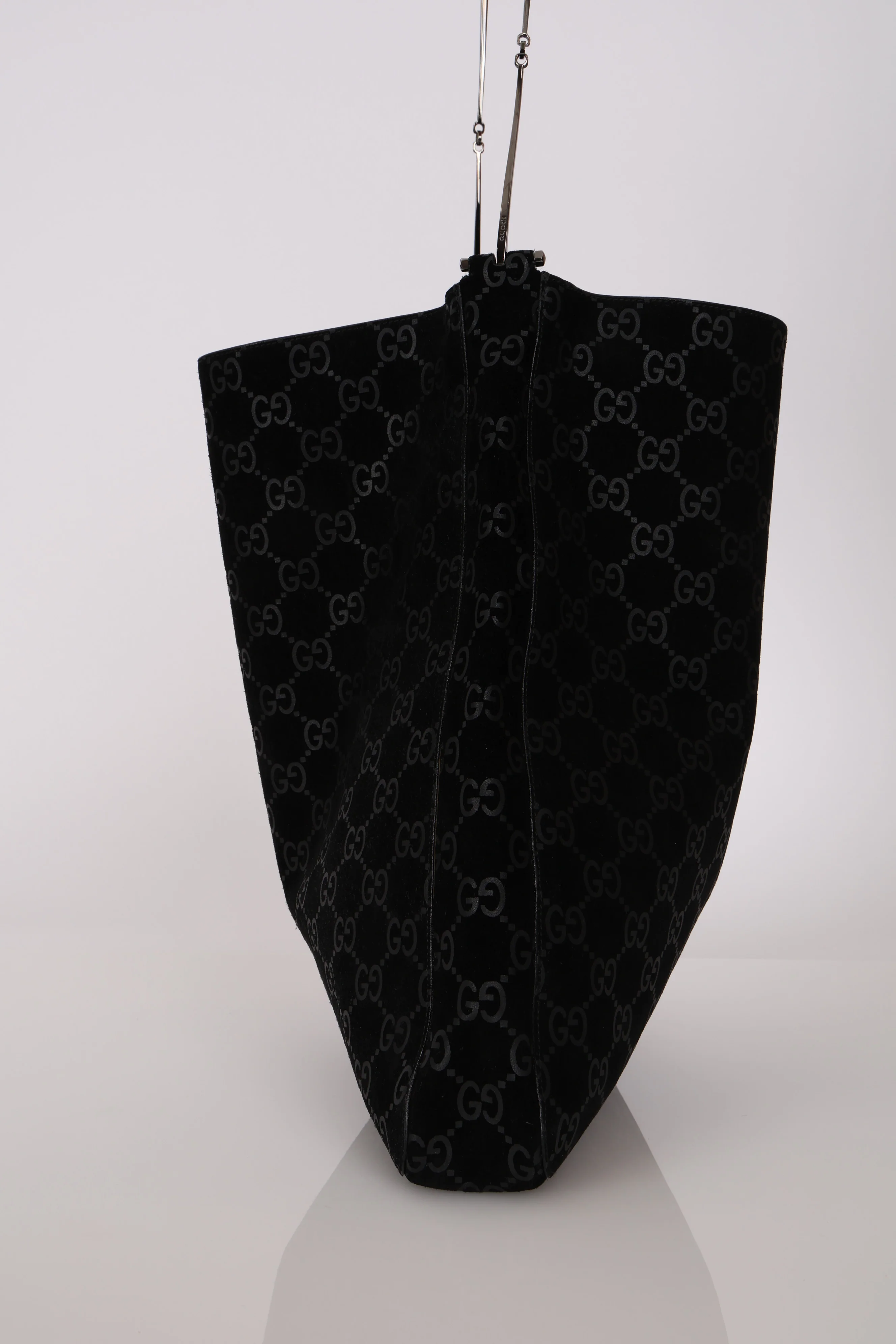 Gucci GG Suede Thin Horsebit Tote with Pouch - Image 6