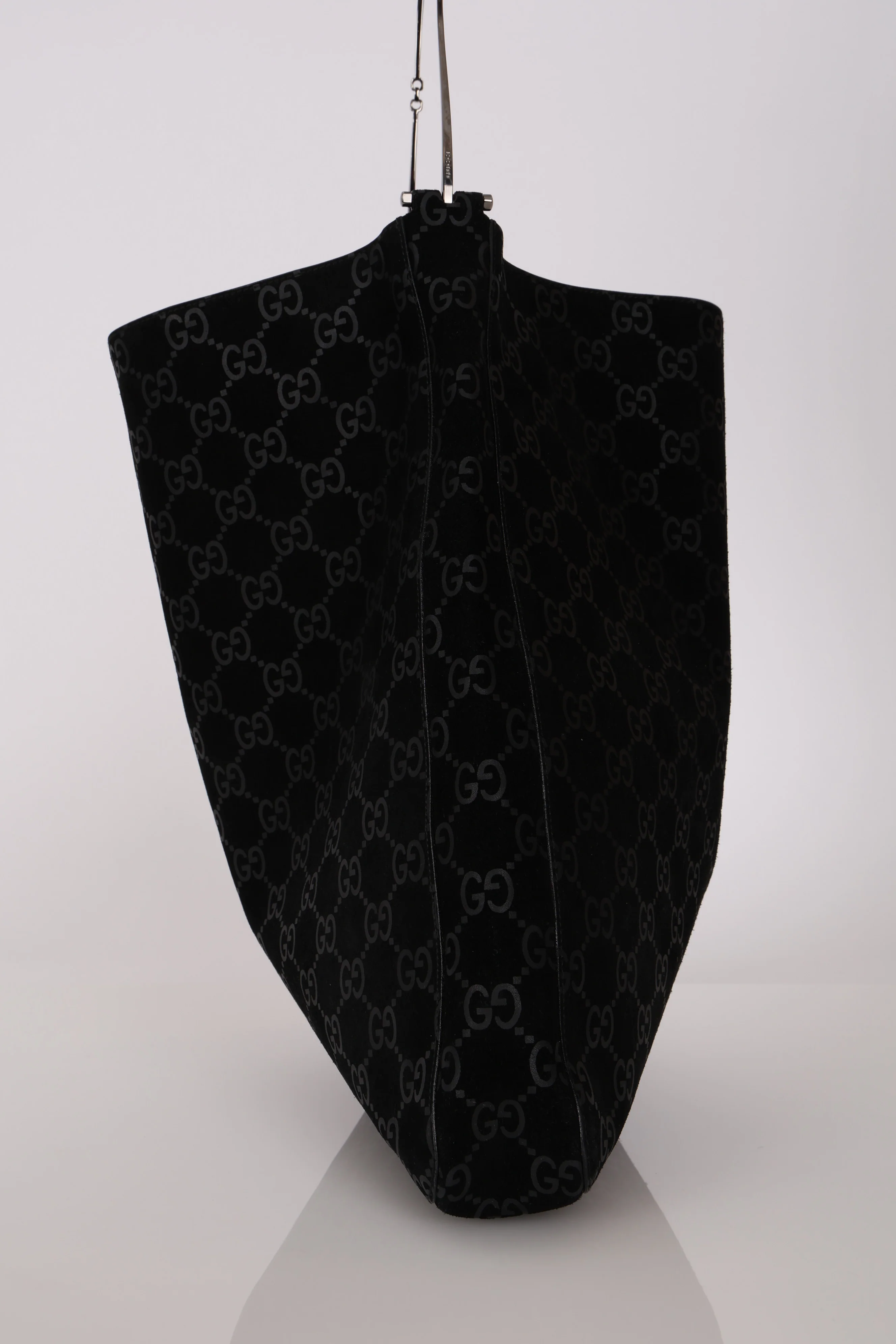 Gucci GG Suede Thin Horsebit Tote with Pouch - Image 8