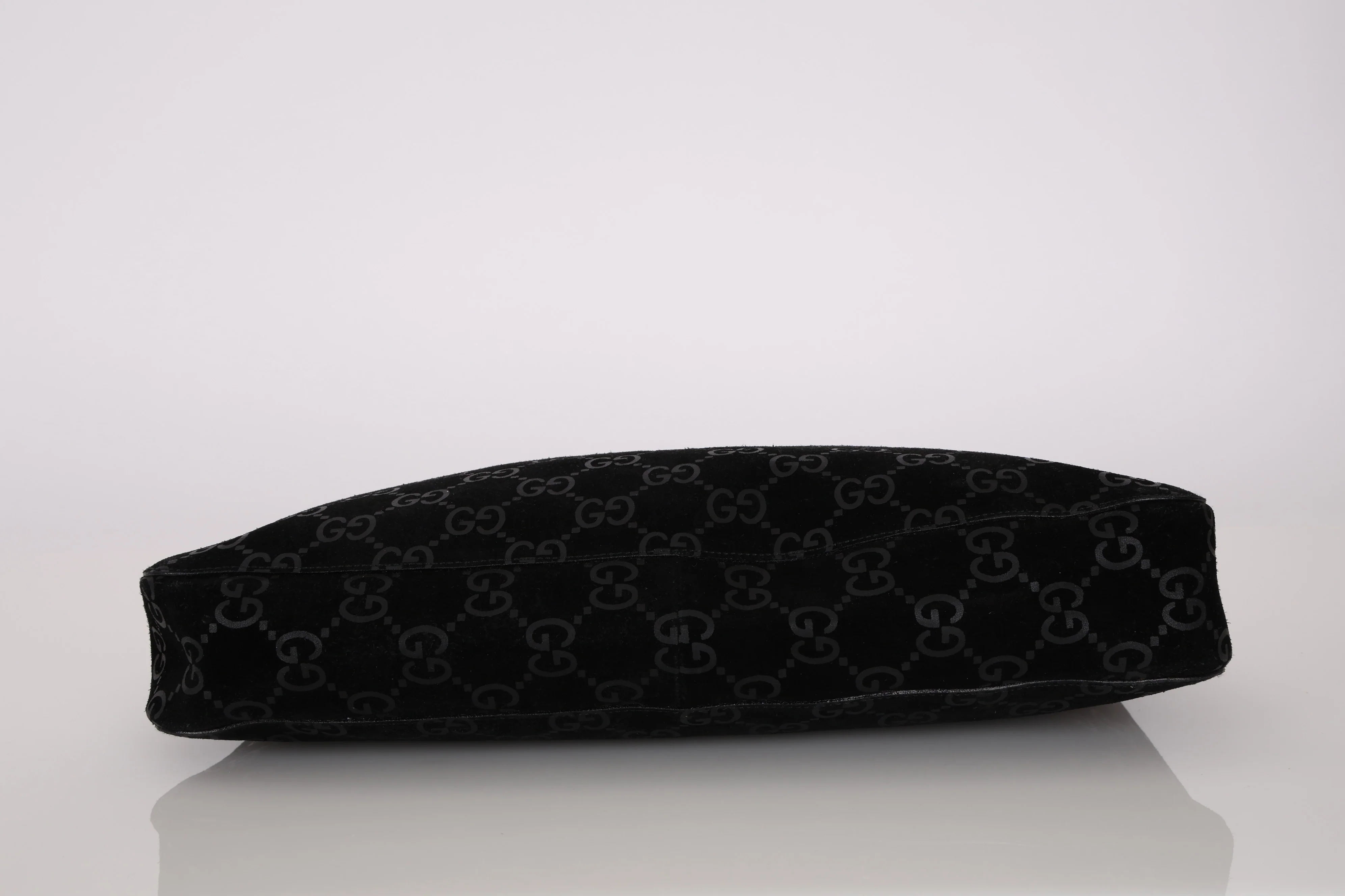 Gucci GG Suede Thin Horsebit Tote with Pouch - Image 9