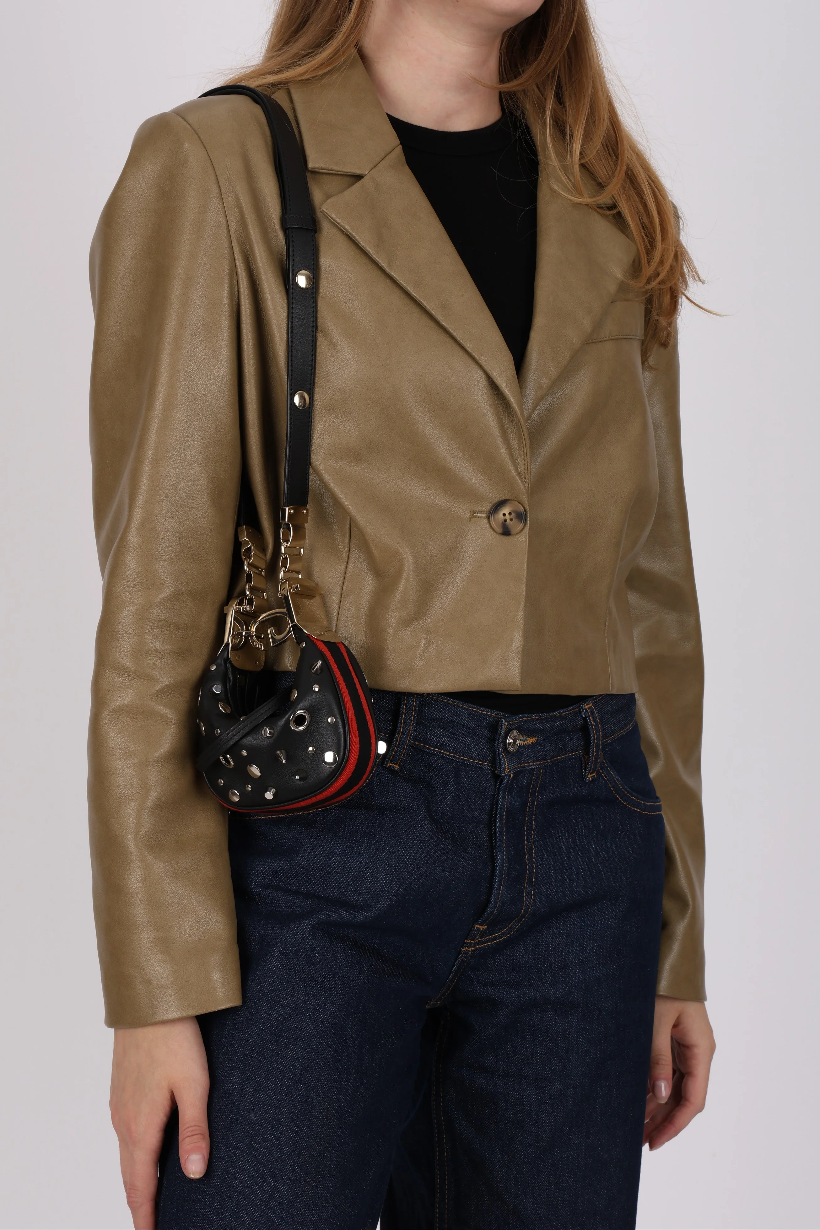 Gucci Studded Leather Attache Mini Hobo - Image 13
