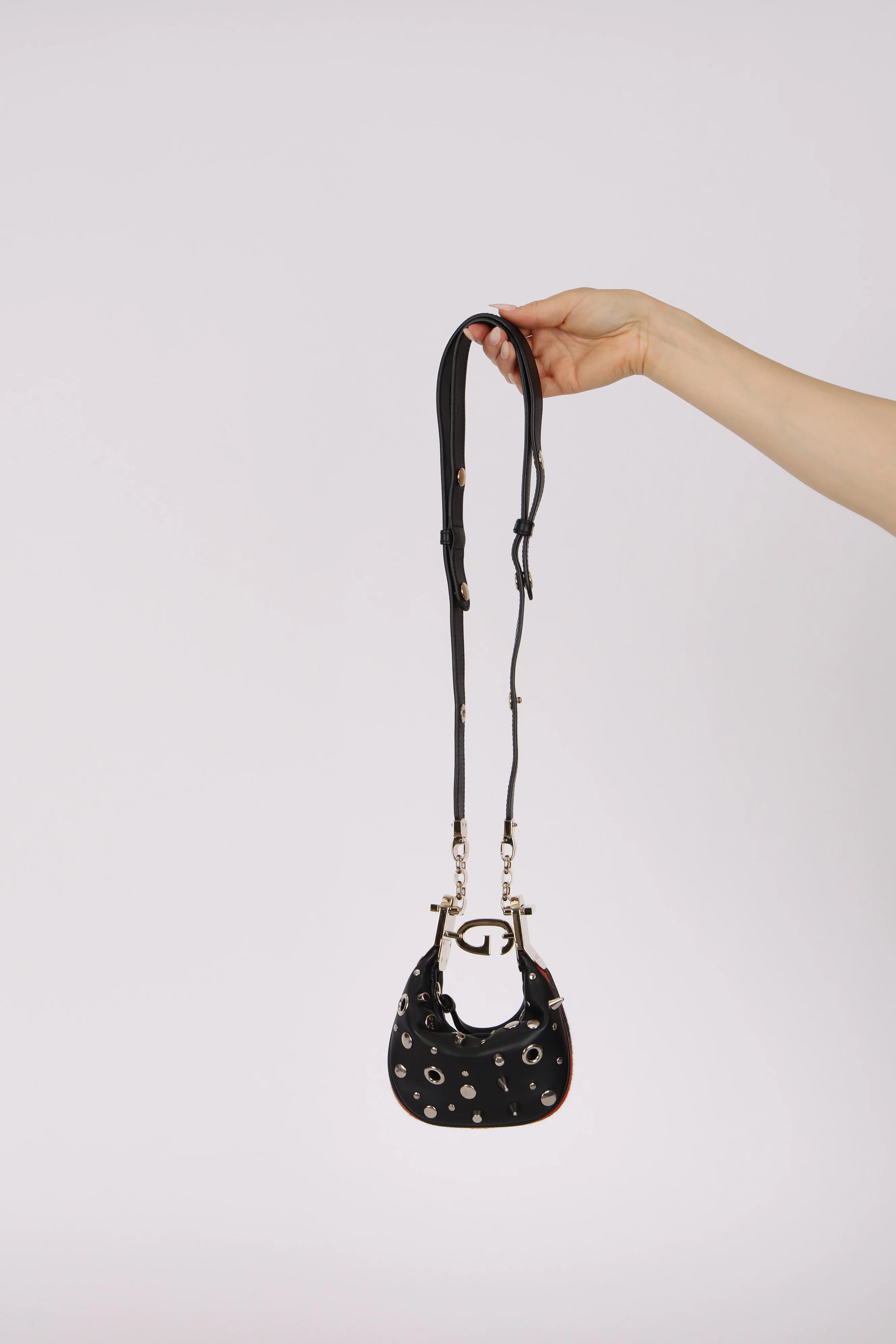 Gucci Studded Leather Attache Mini Hobo - Image 3