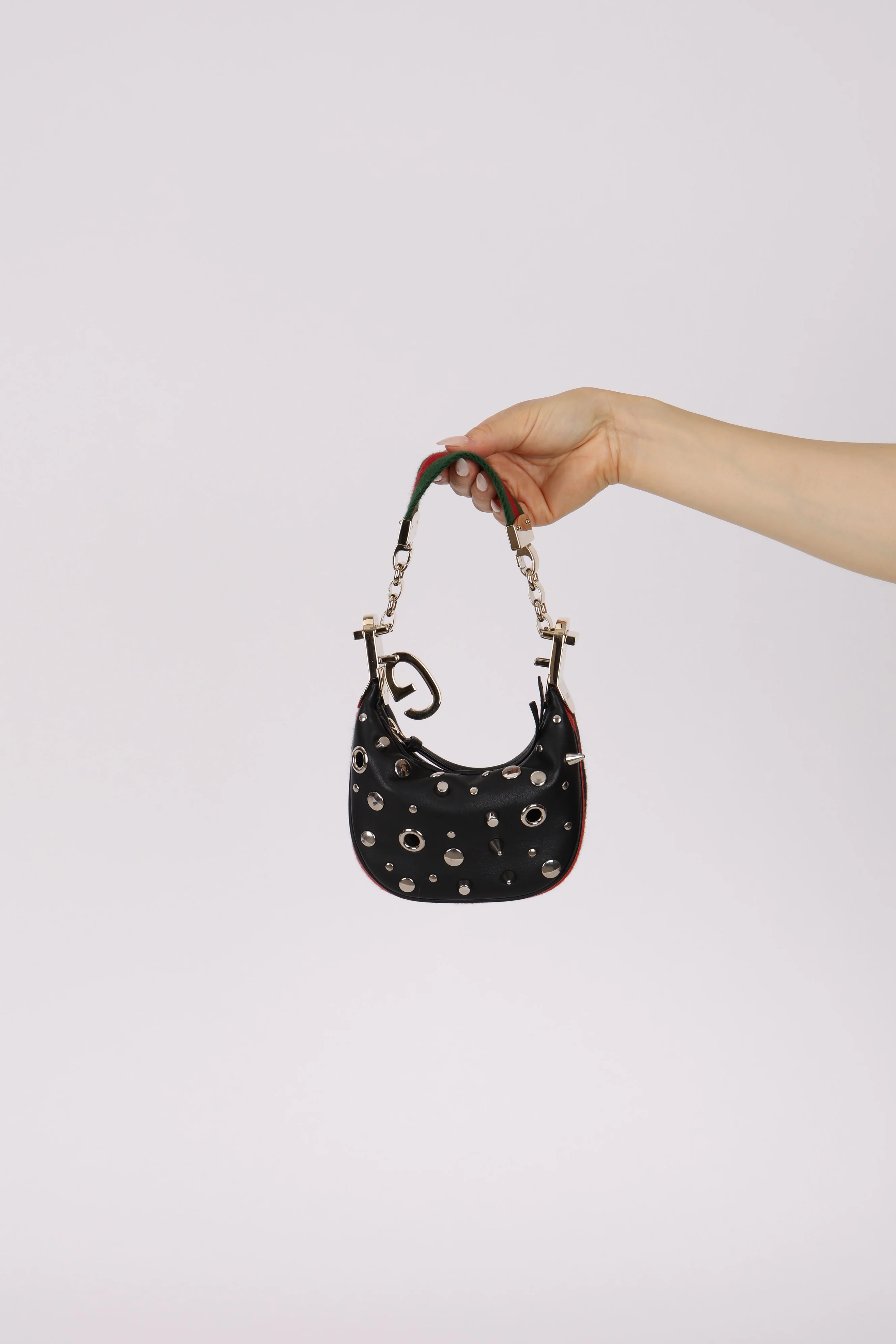 Gucci Studded Leather Attache Mini Hobo - Image 4