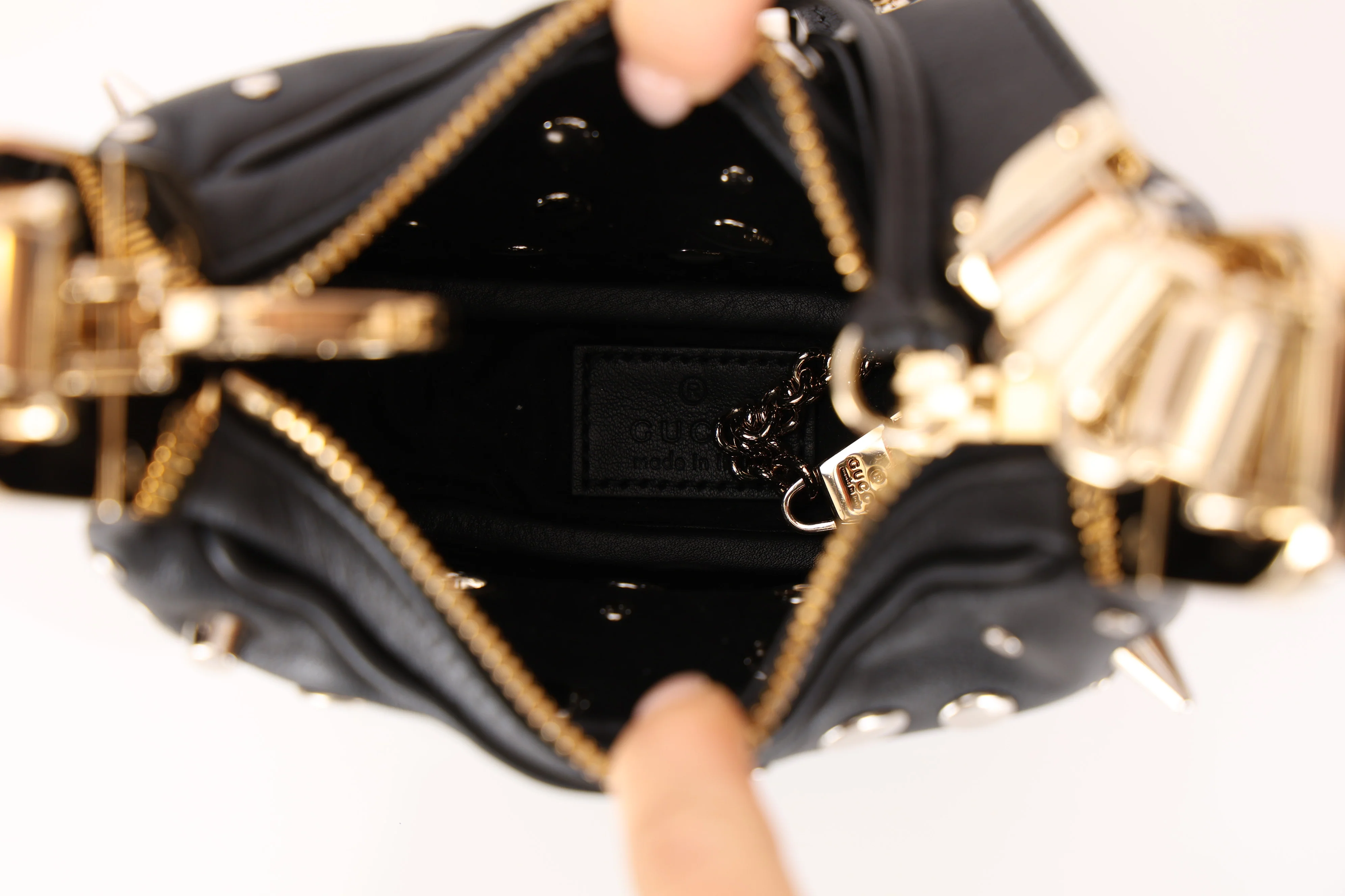 Gucci Studded Leather Attache Mini Hobo - Image 7