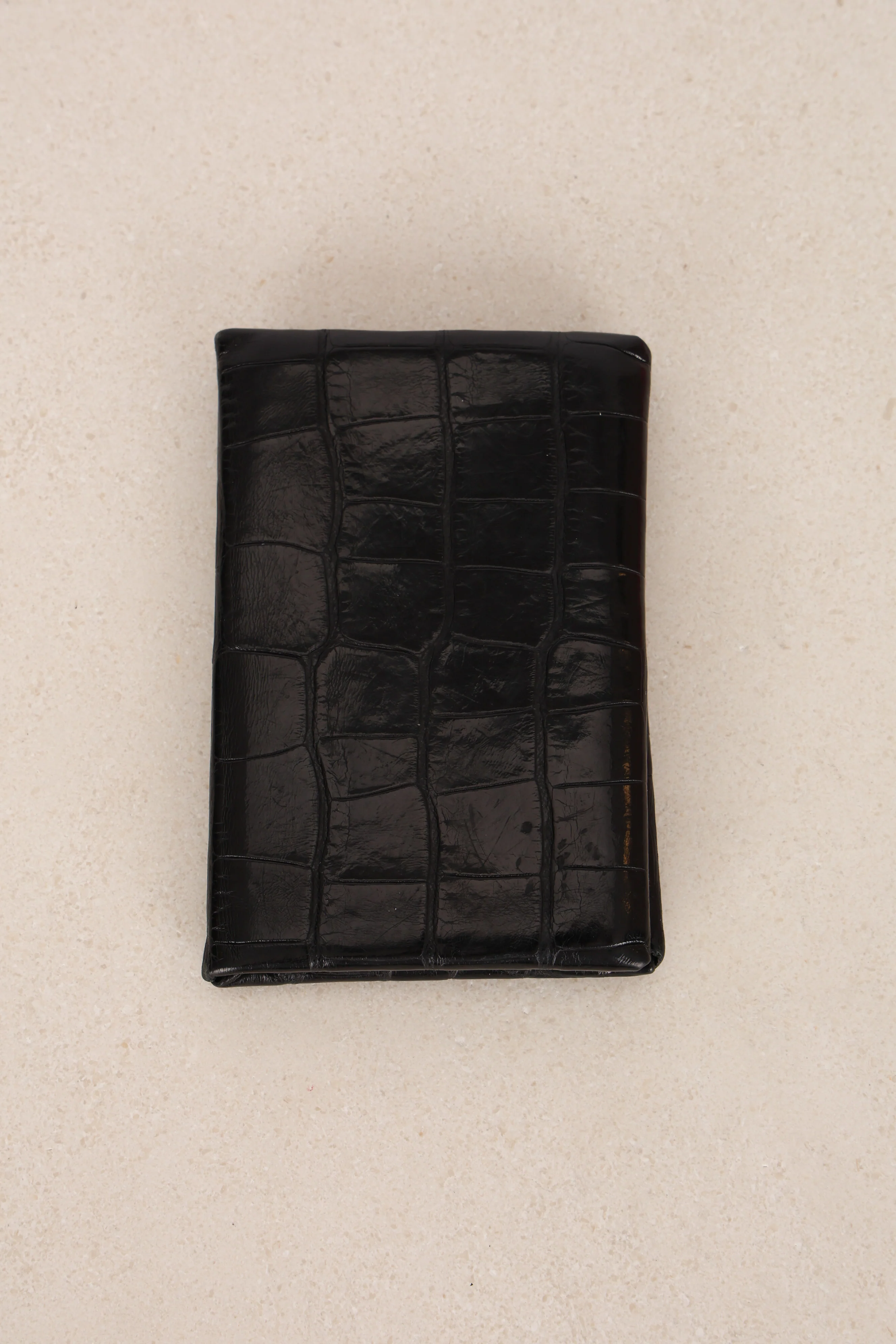 Hermès 2018 Noir Alligator Mississippiensis Calvi Card Case PHW - Image 5