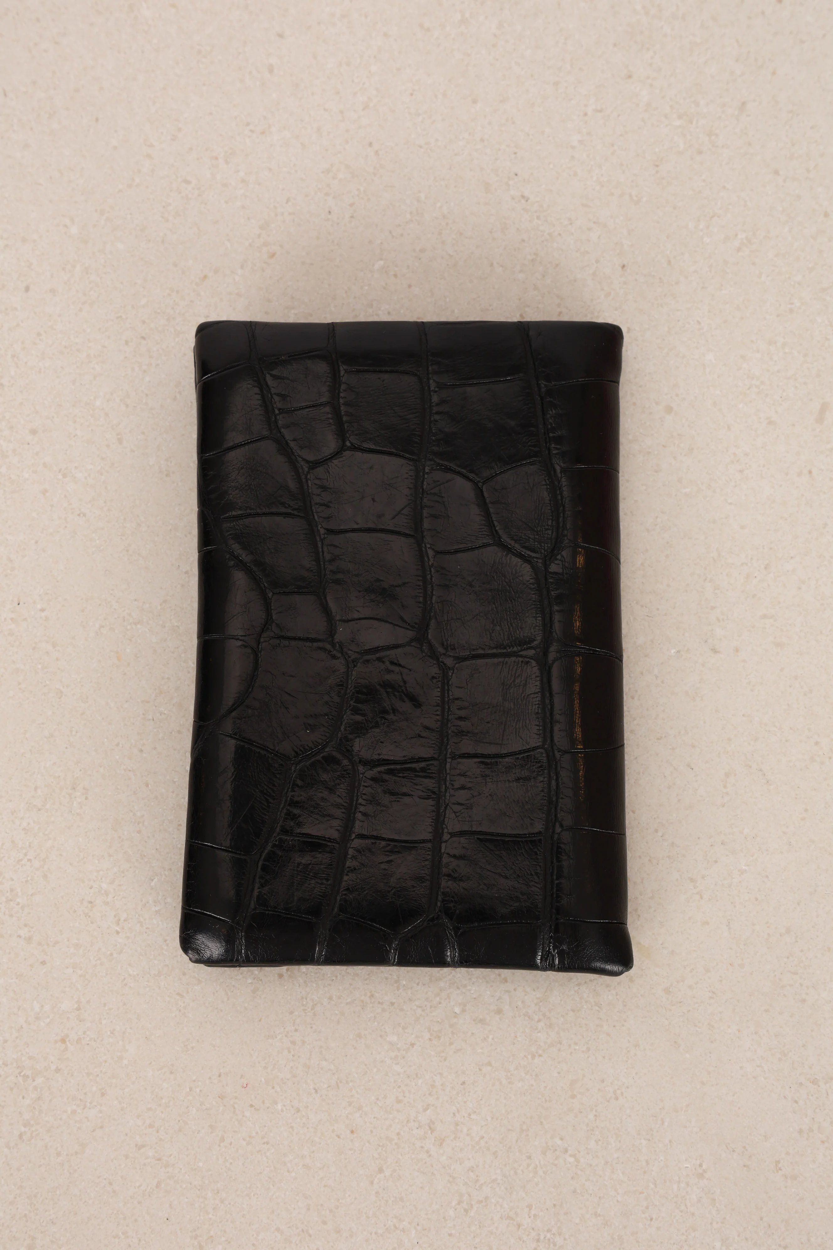 Hermès 2018 Noir Alligator Mississippiensis Calvi Card Case PHW - Image 6