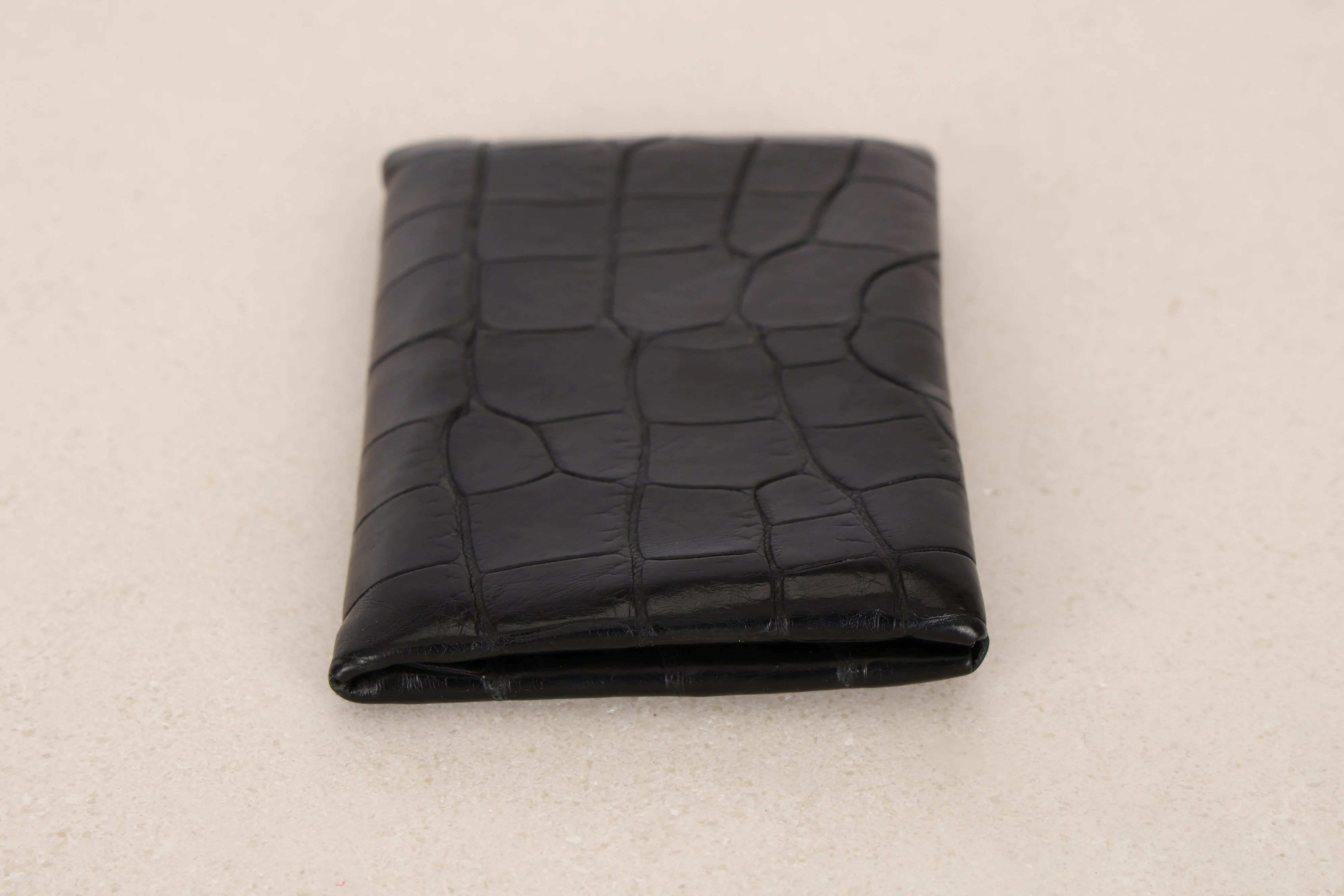 Hermès 2018 Noir Alligator Mississippiensis Calvi Card Case PHW - Image 8