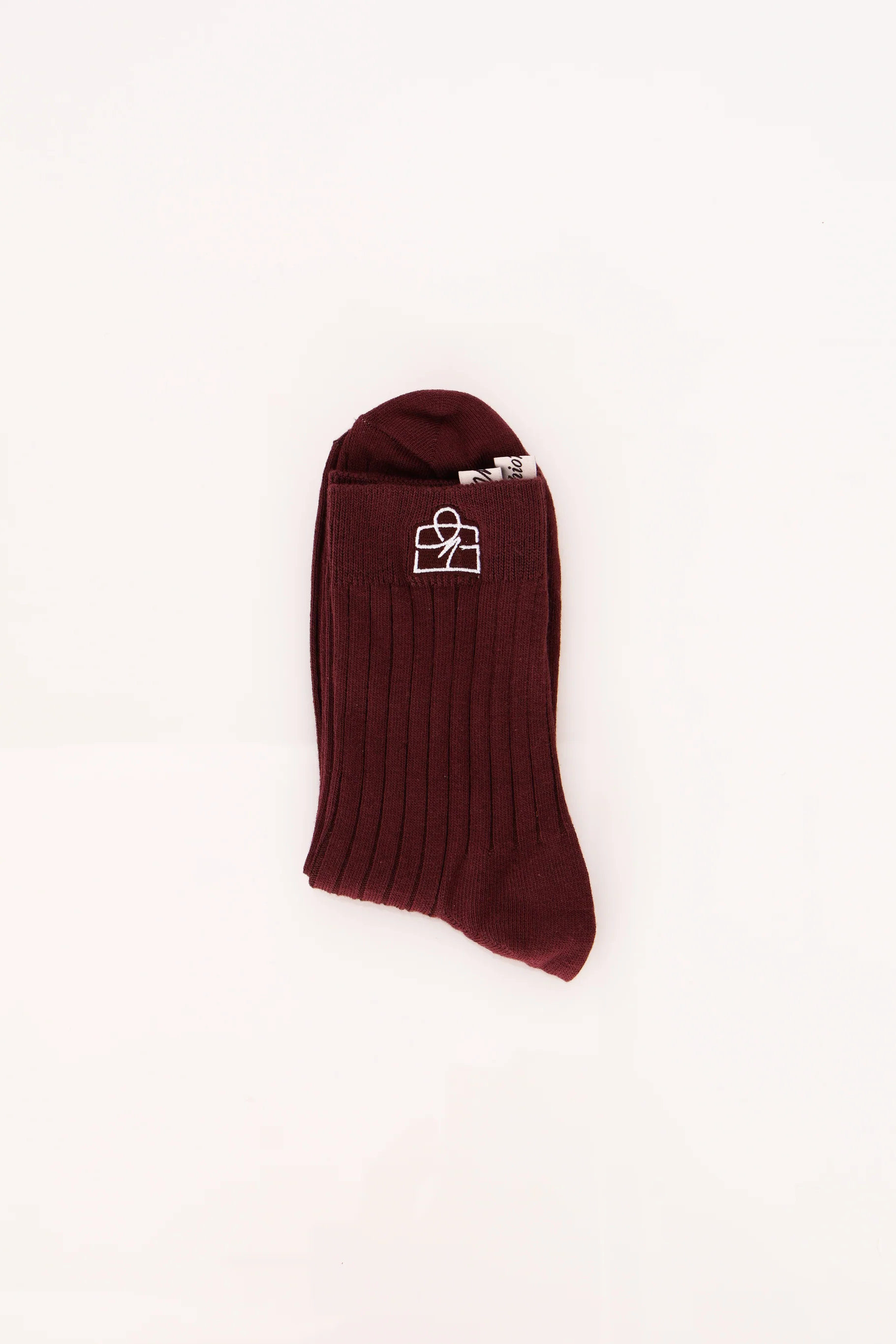 Limited Edition FashioNica Dark Cherry Crew Socks - Image 3