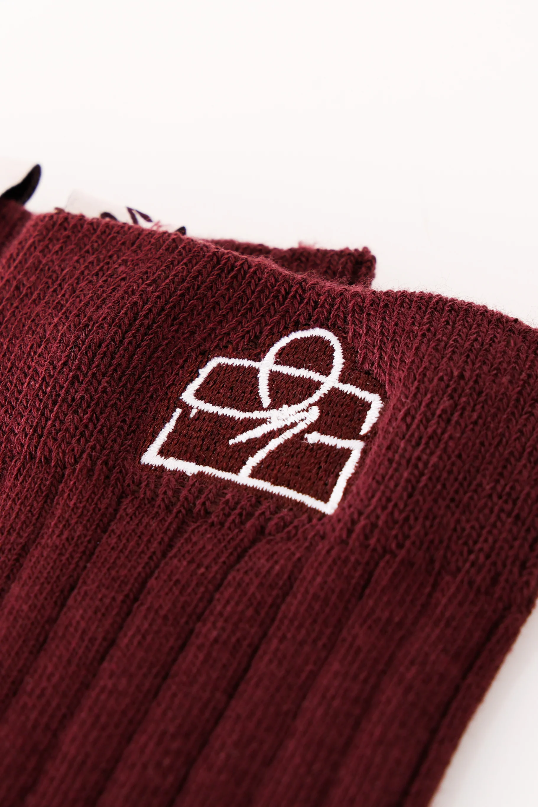 Limited Edition FashioNica Dark Cherry Crew Socks - Image 5