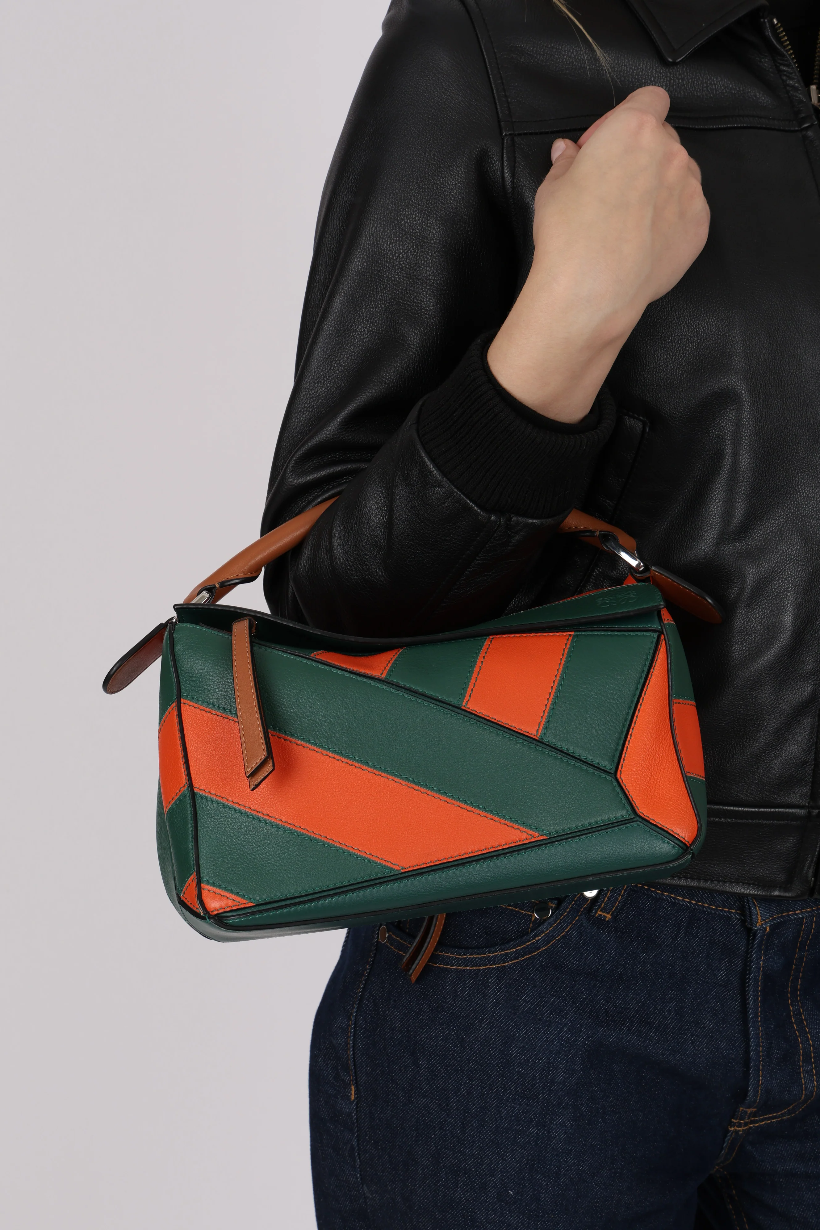 Limited Edition Loewe Calfskin Rugby Small Puzzle Bag - Image 17