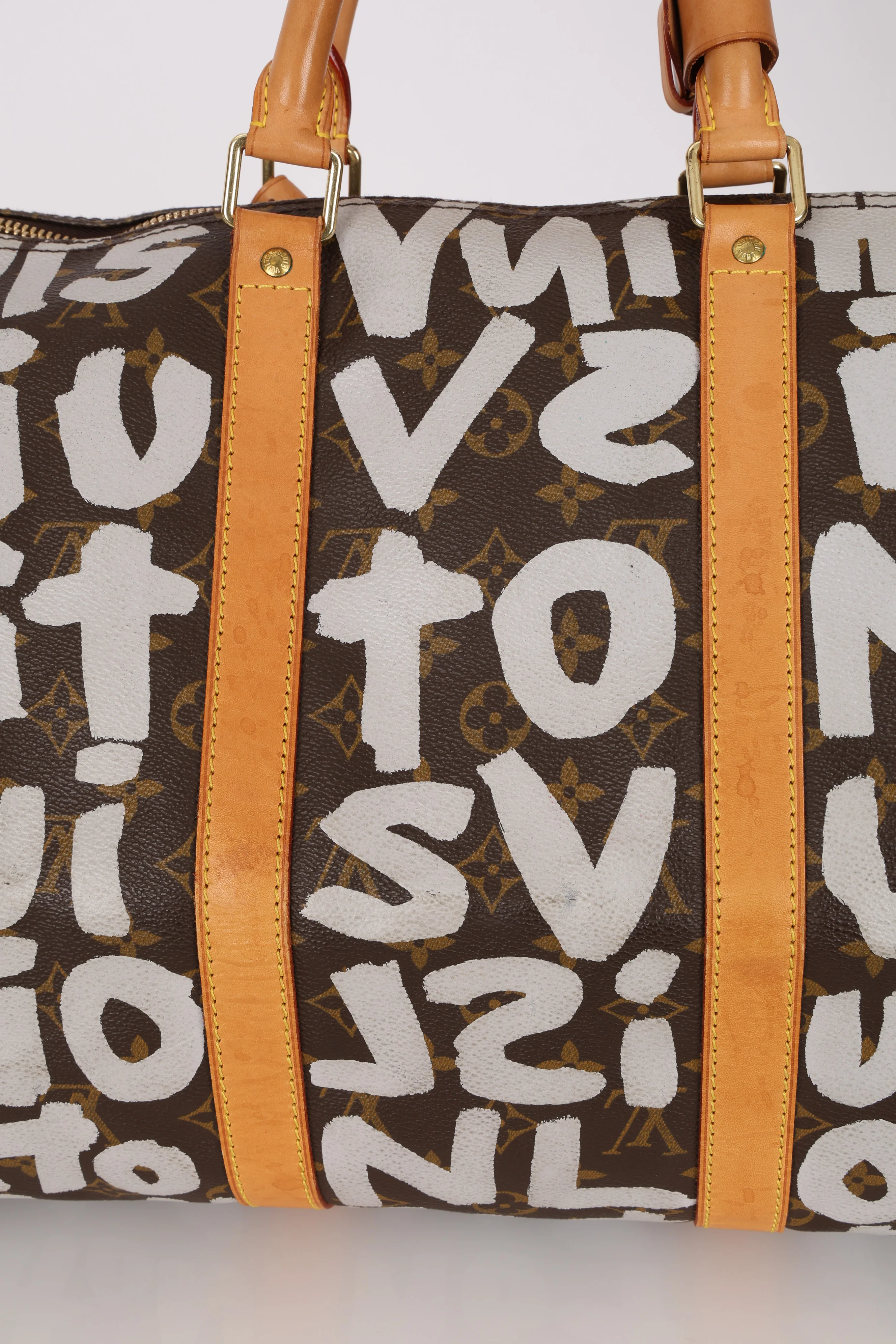 Limited Edition Louis Vuitton x Stephen Sprouse 2001 Graffiti Monogram Keepall 50 - Image 15