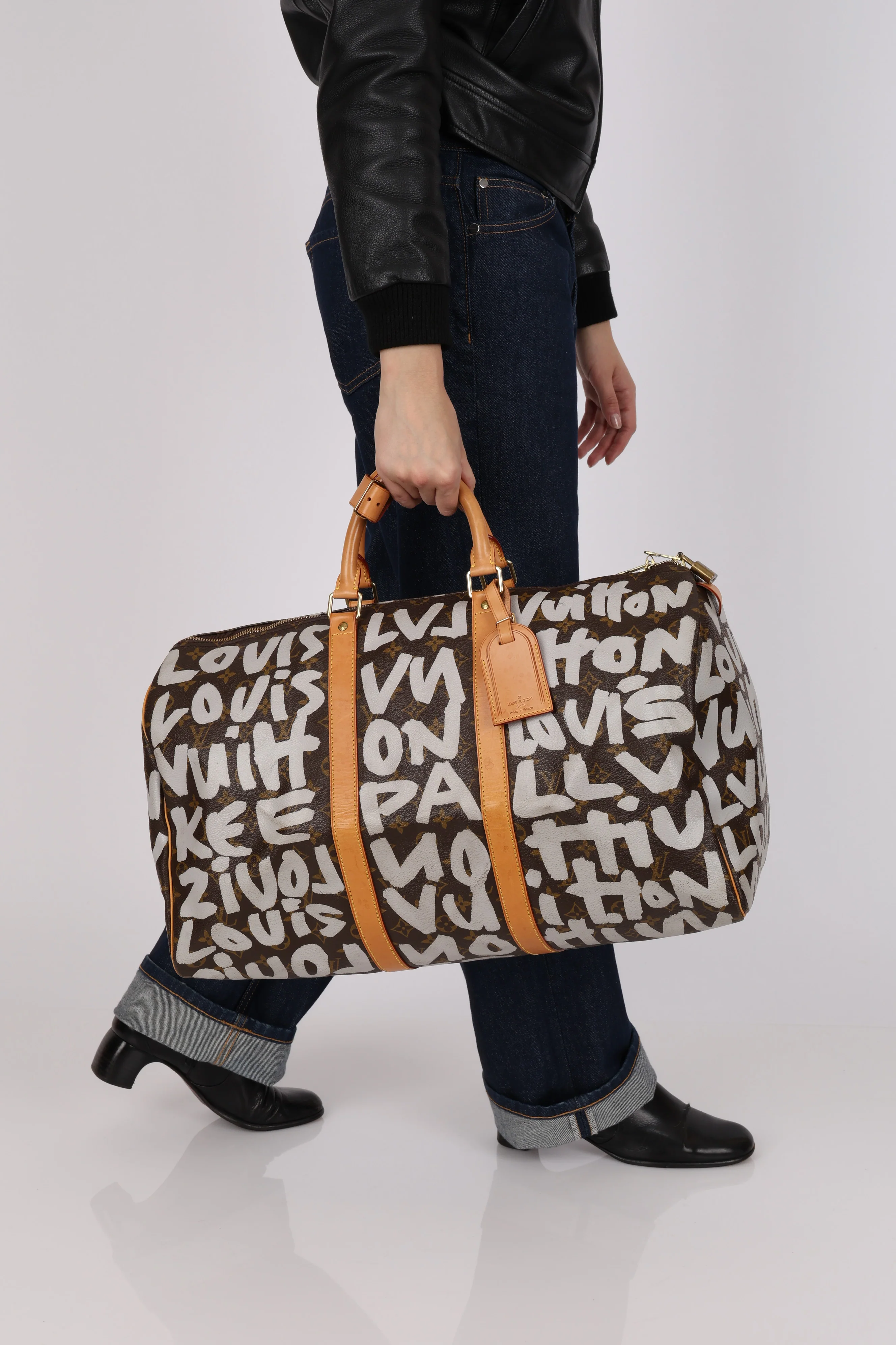 Limited Edition Louis Vuitton x Stephen Sprouse 2001 Graffiti Monogram Keepall 50 - Image 21