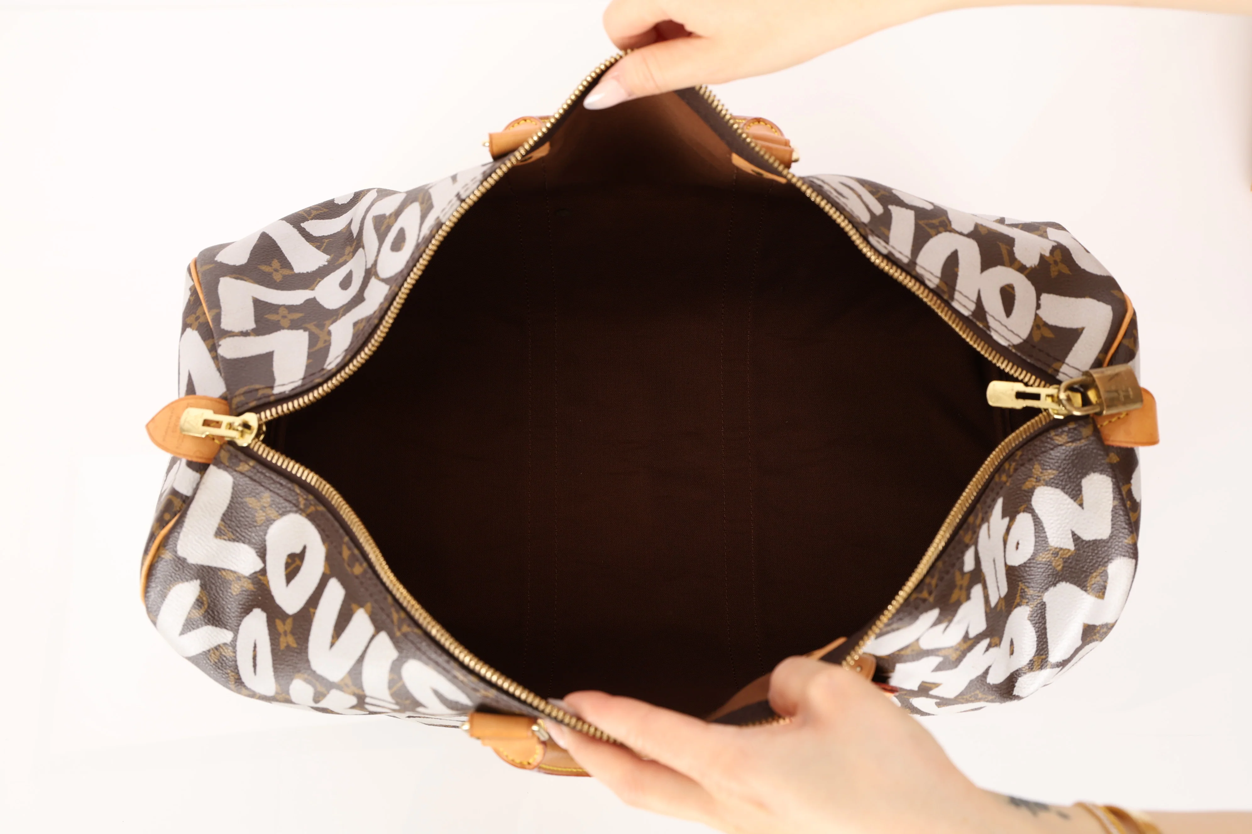 Limited Edition Louis Vuitton x Stephen Sprouse 2001 Graffiti Monogram Keepall 50 - Image 4