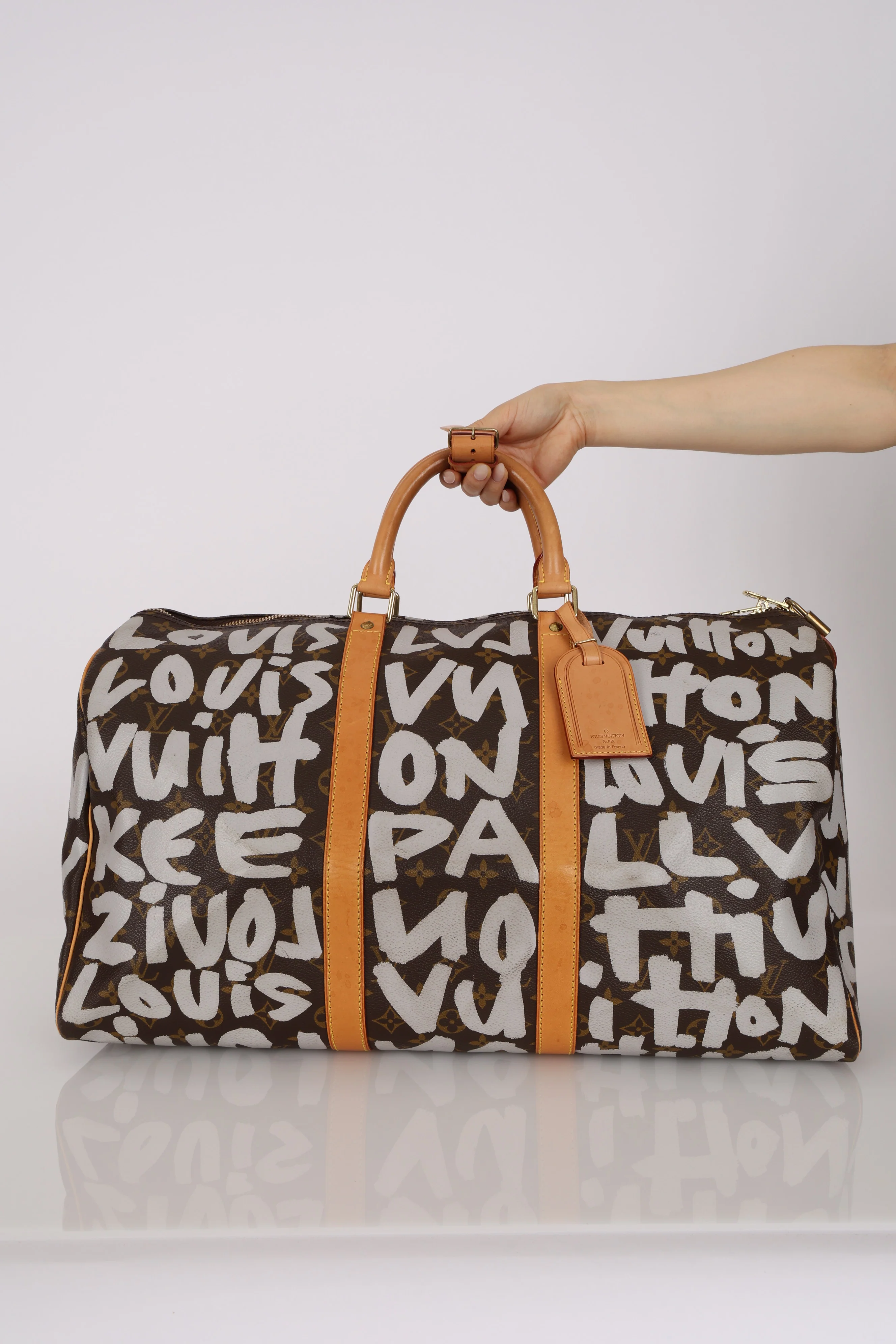 Limited Edition Louis Vuitton x Stephen Sprouse 2001 Graffiti Monogram Keepall 50 - Image 5