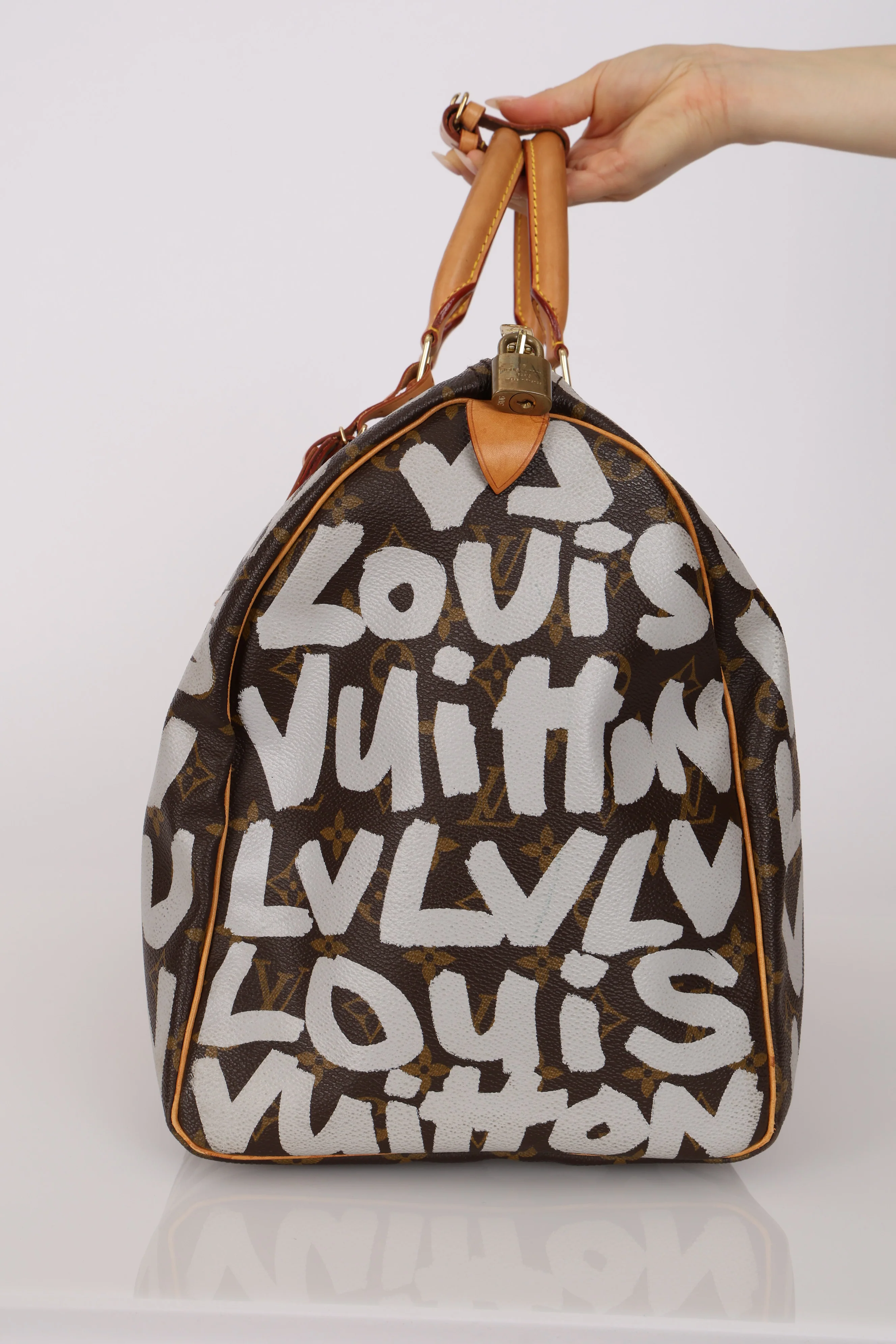 Limited Edition Louis Vuitton x Stephen Sprouse 2001 Graffiti Monogram Keepall 50 - Image 6