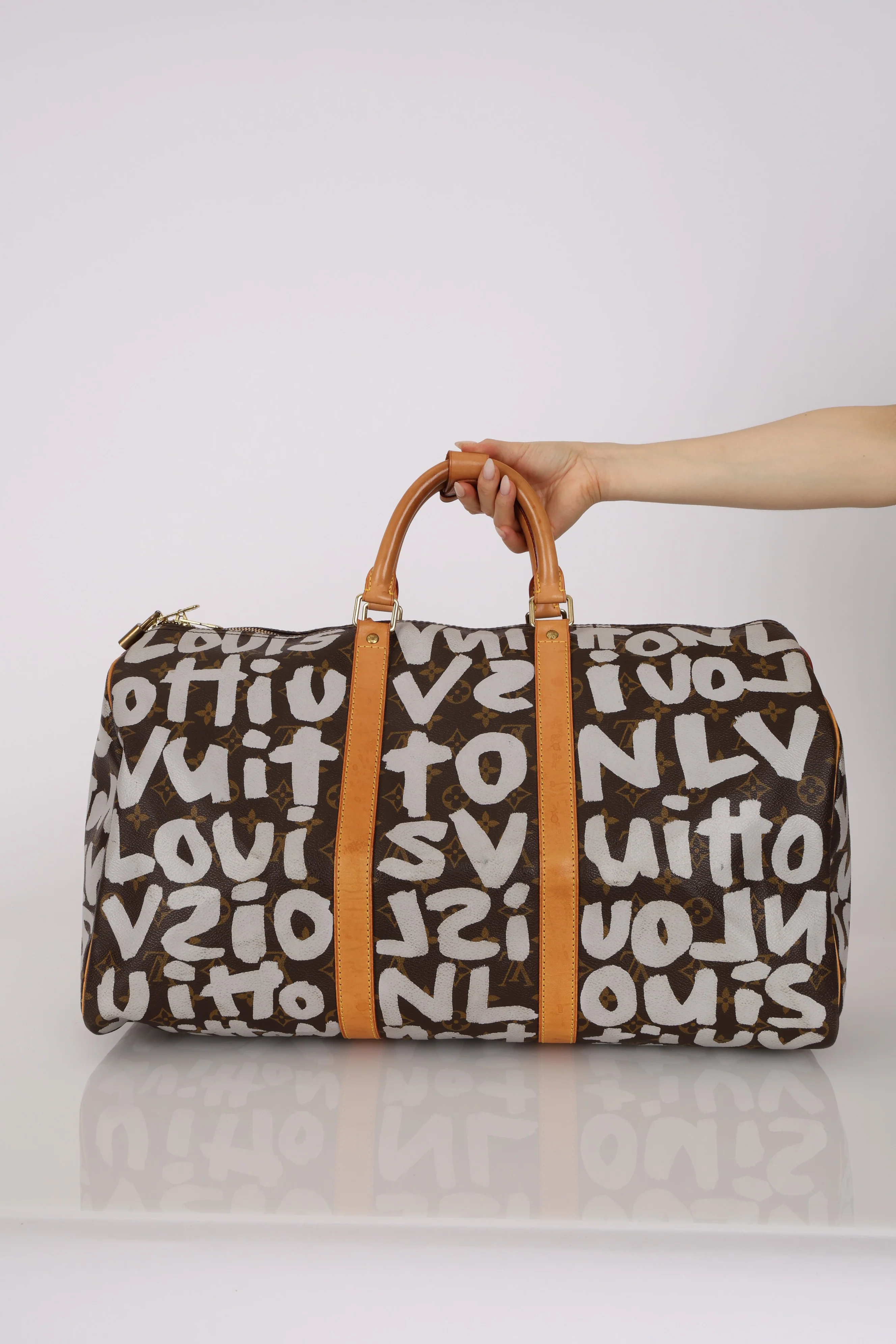 Limited Edition Louis Vuitton x Stephen Sprouse 2001 Graffiti Monogram Keepall 50 - Image 7
