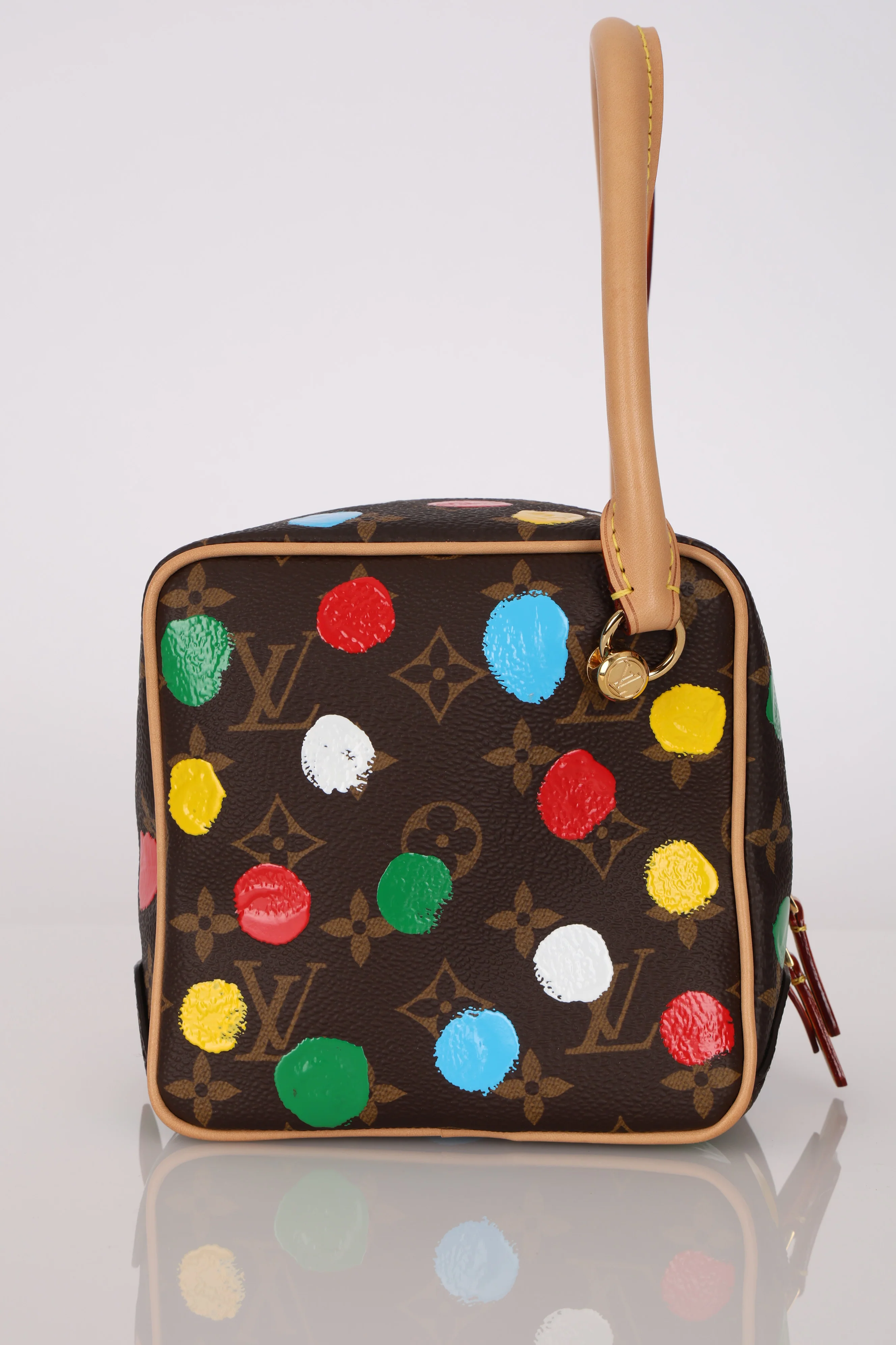 Limited Edition Louis Vuitton x Yayoi Kusama 2022 Painted Dots Square Bag - Image 5