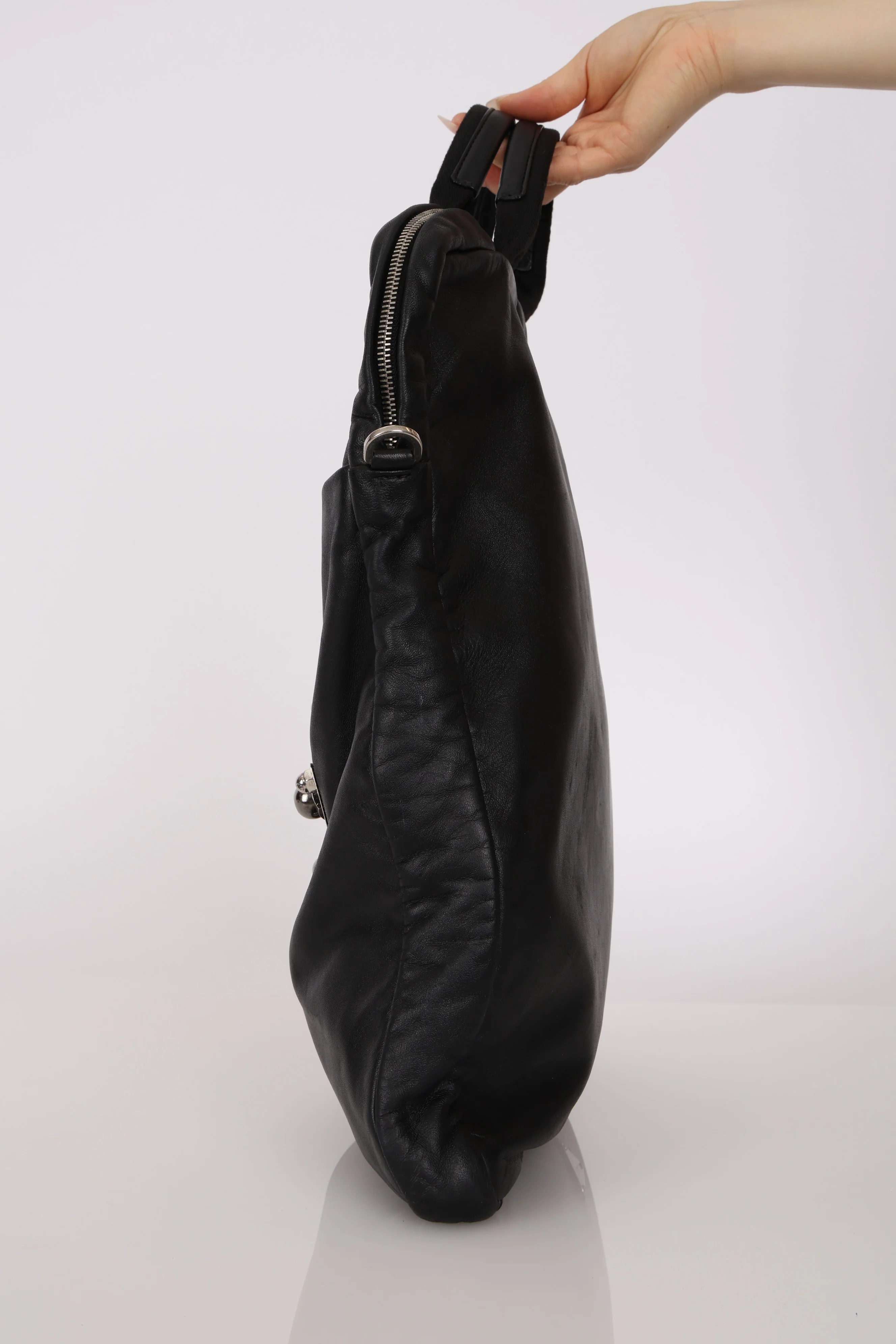 Prada Nappa Metal Plate Stud Logo Tote - Image 7