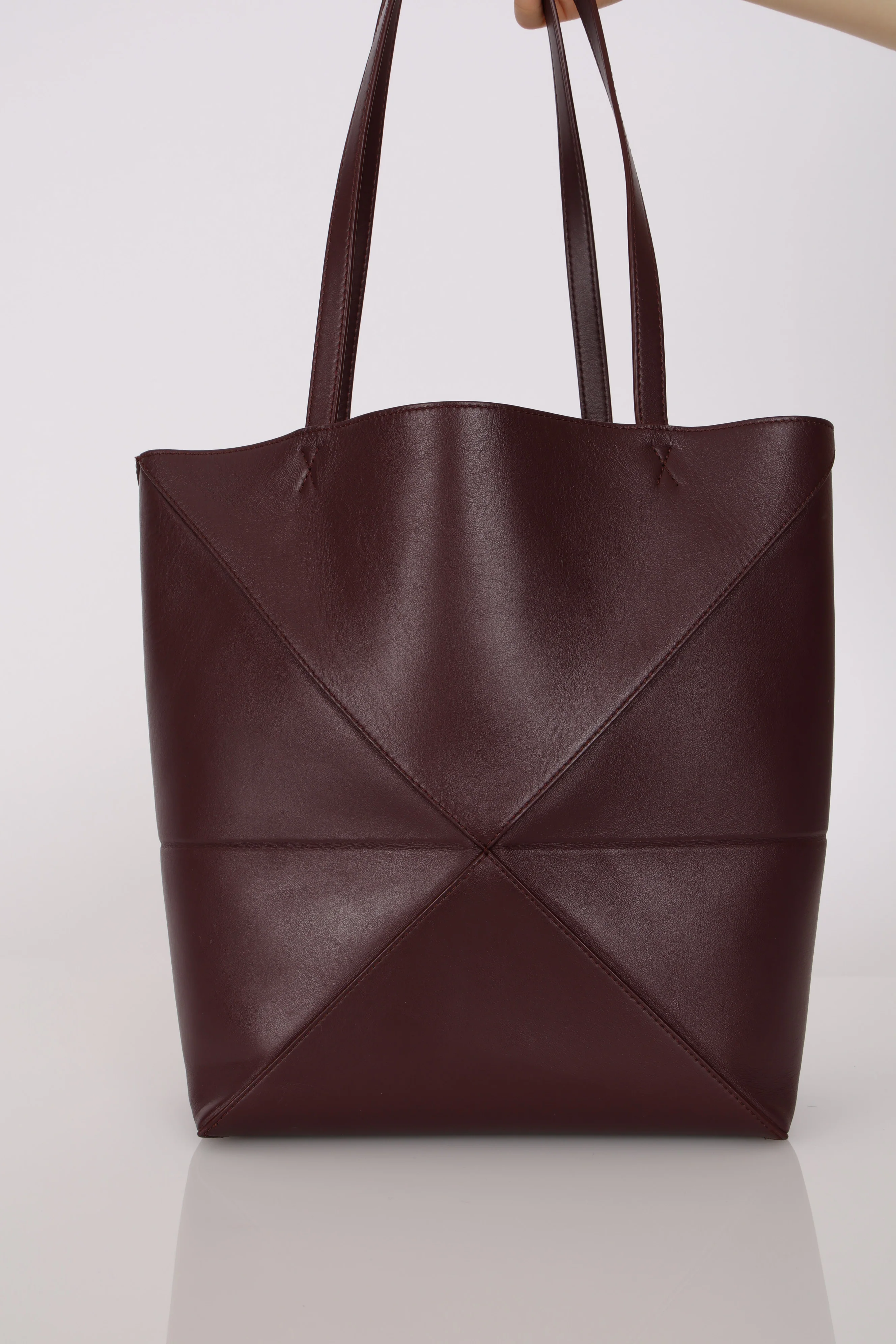 Loewe Bordeaux Medium Puzzle Fold Tote - Image 7