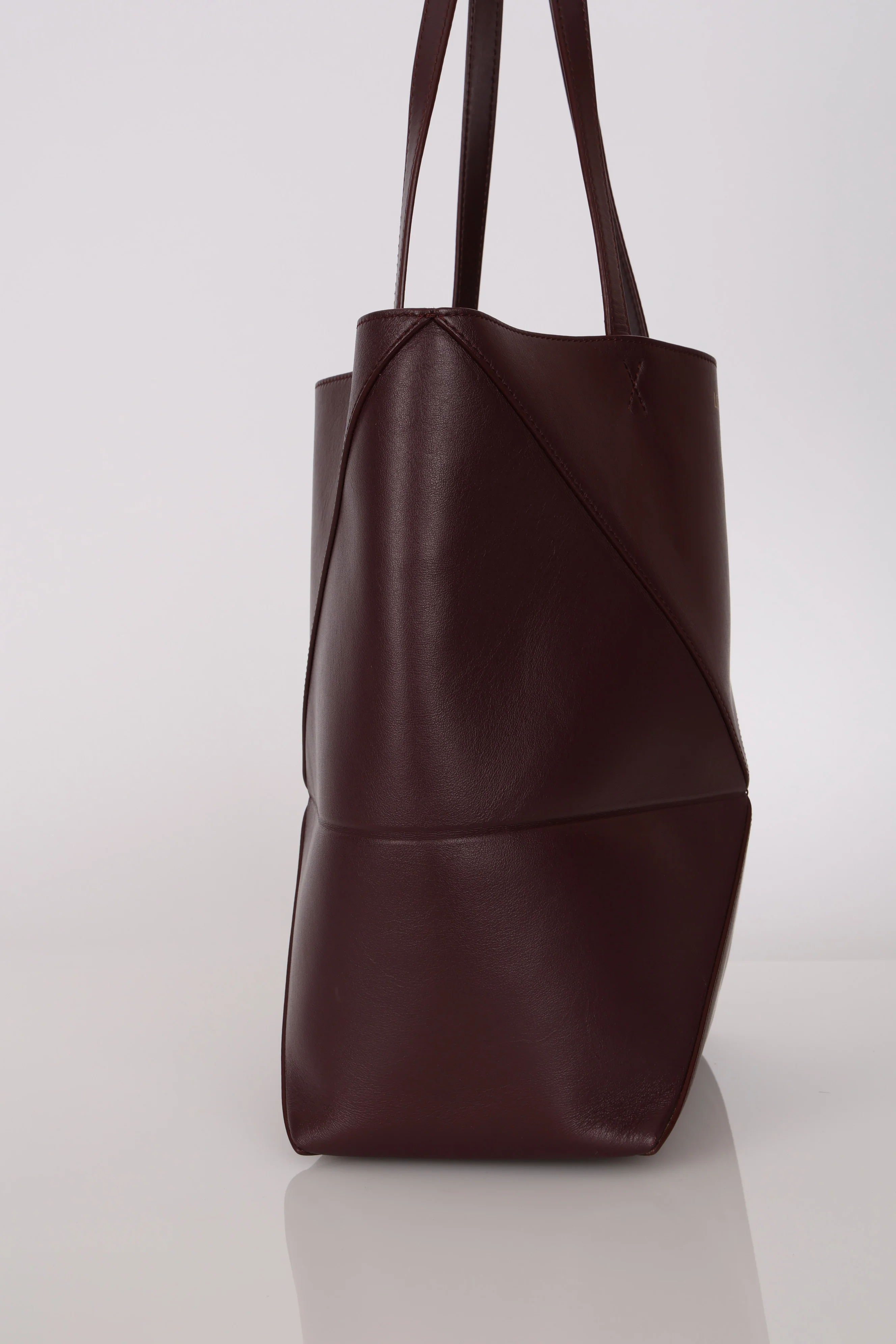Loewe Bordeaux Medium Puzzle Fold Tote - Image 8