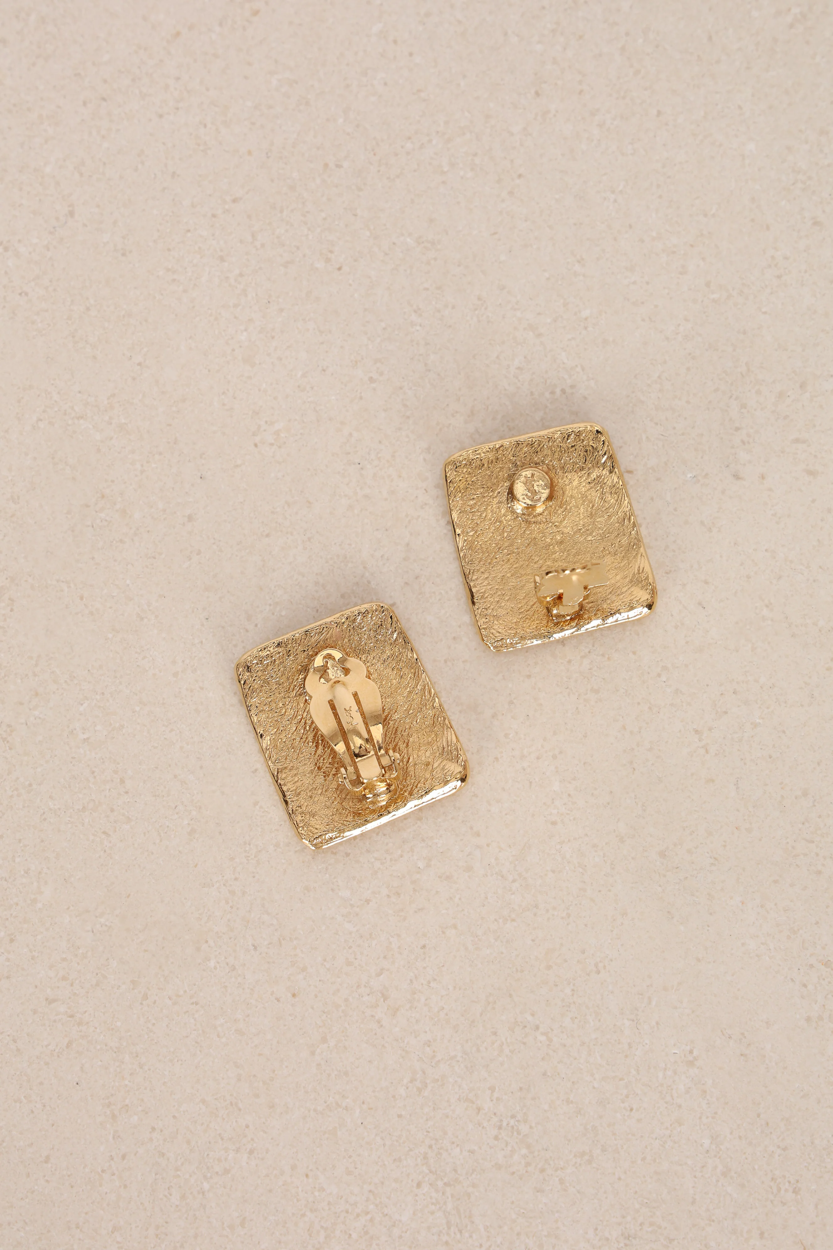 Saint Laurent Logo Clip-On Earrings - Image 3